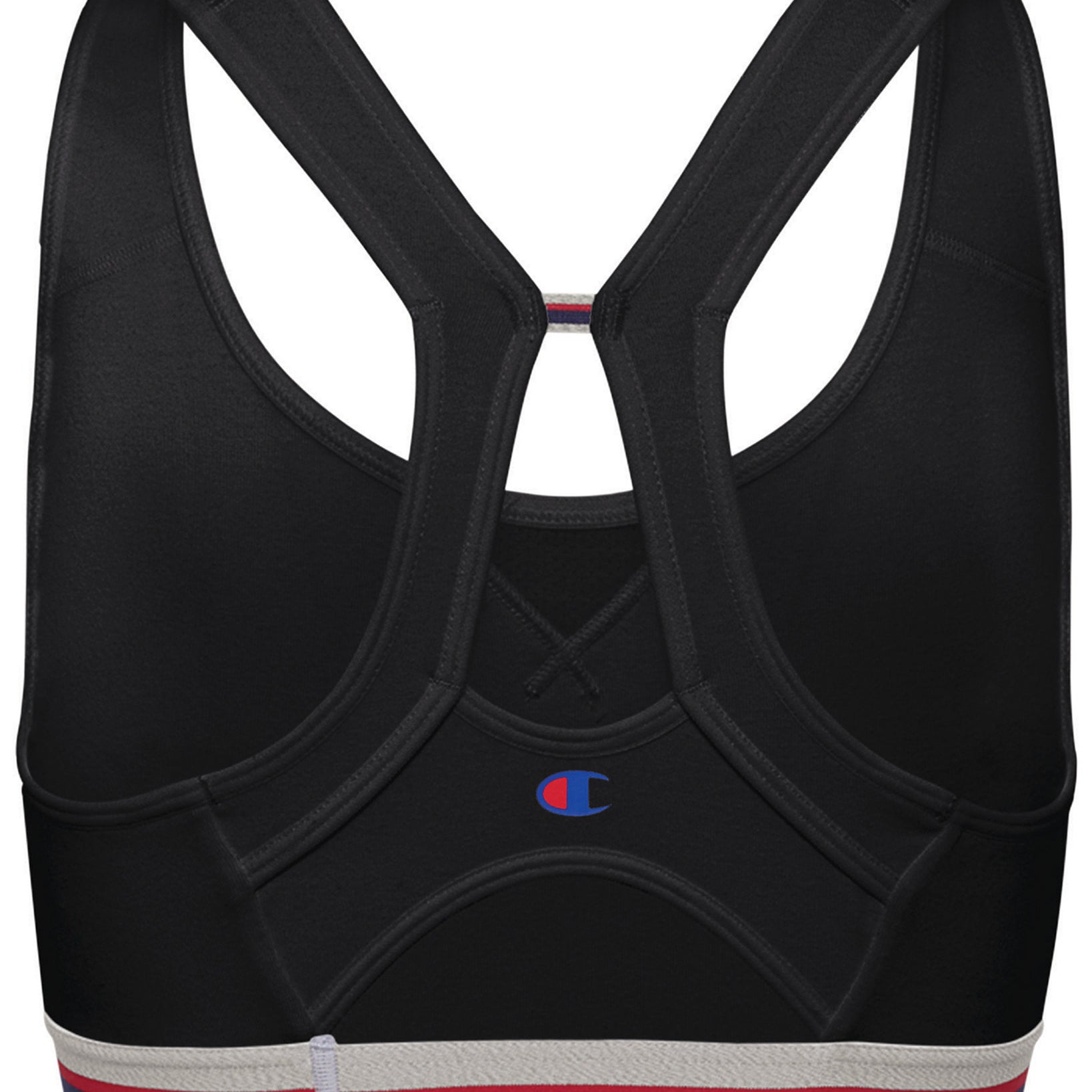 Champion Women Authentic Logo Print Cutout Racerback Medium Impact Sports Bra