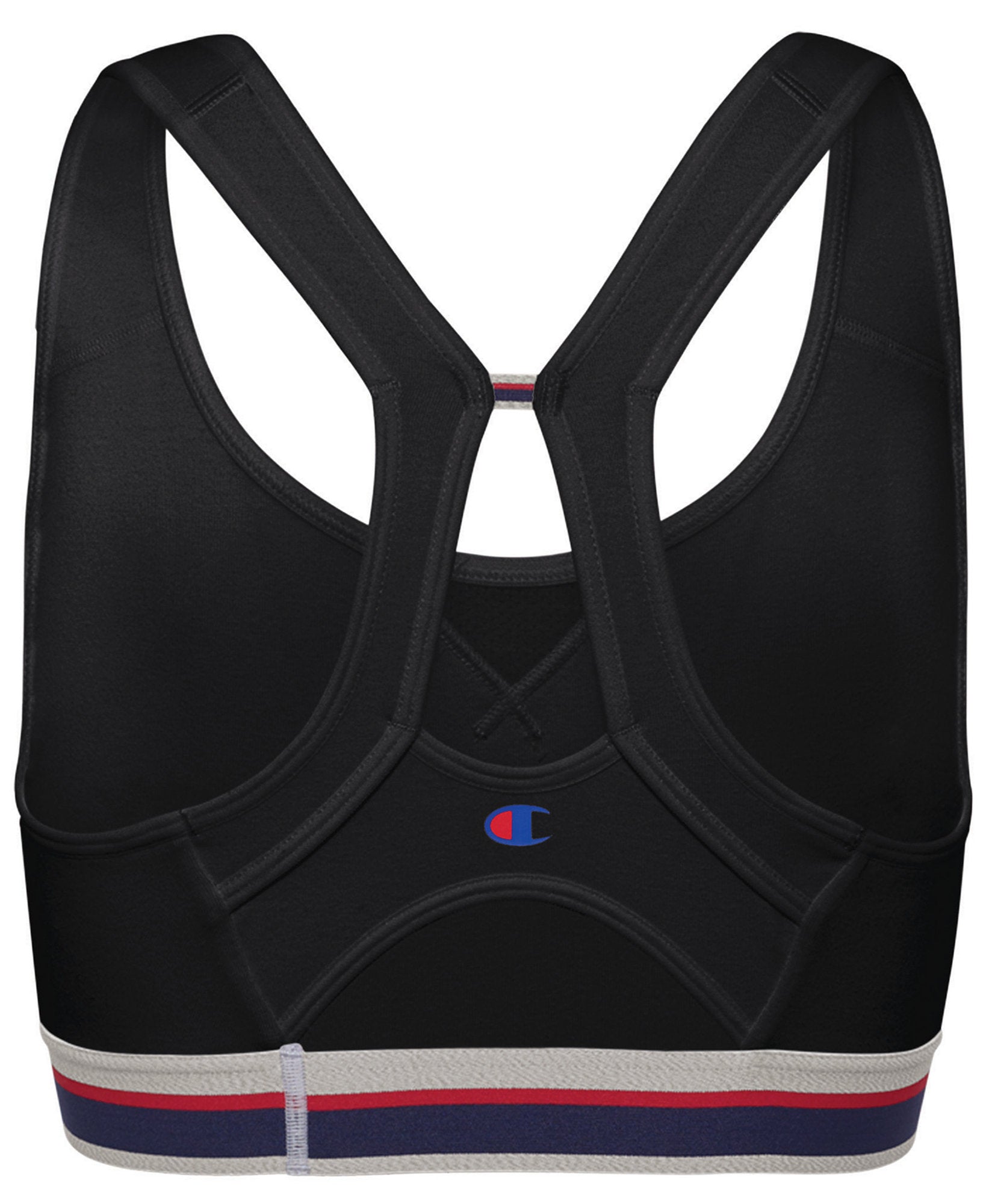 Champion Women Authentic Logo Print Cutout Racerback Medium Impact Sports Bra