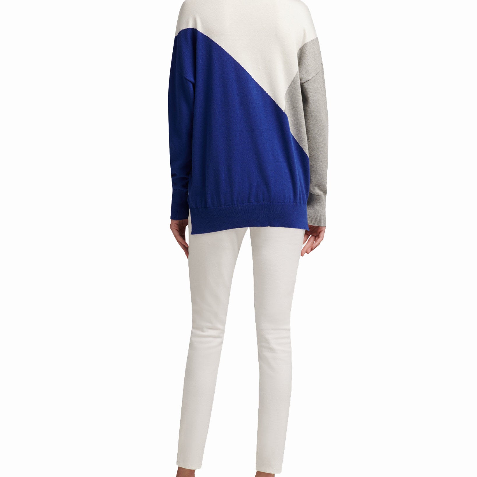 DKNY Women Cotton Colorblock Sweater