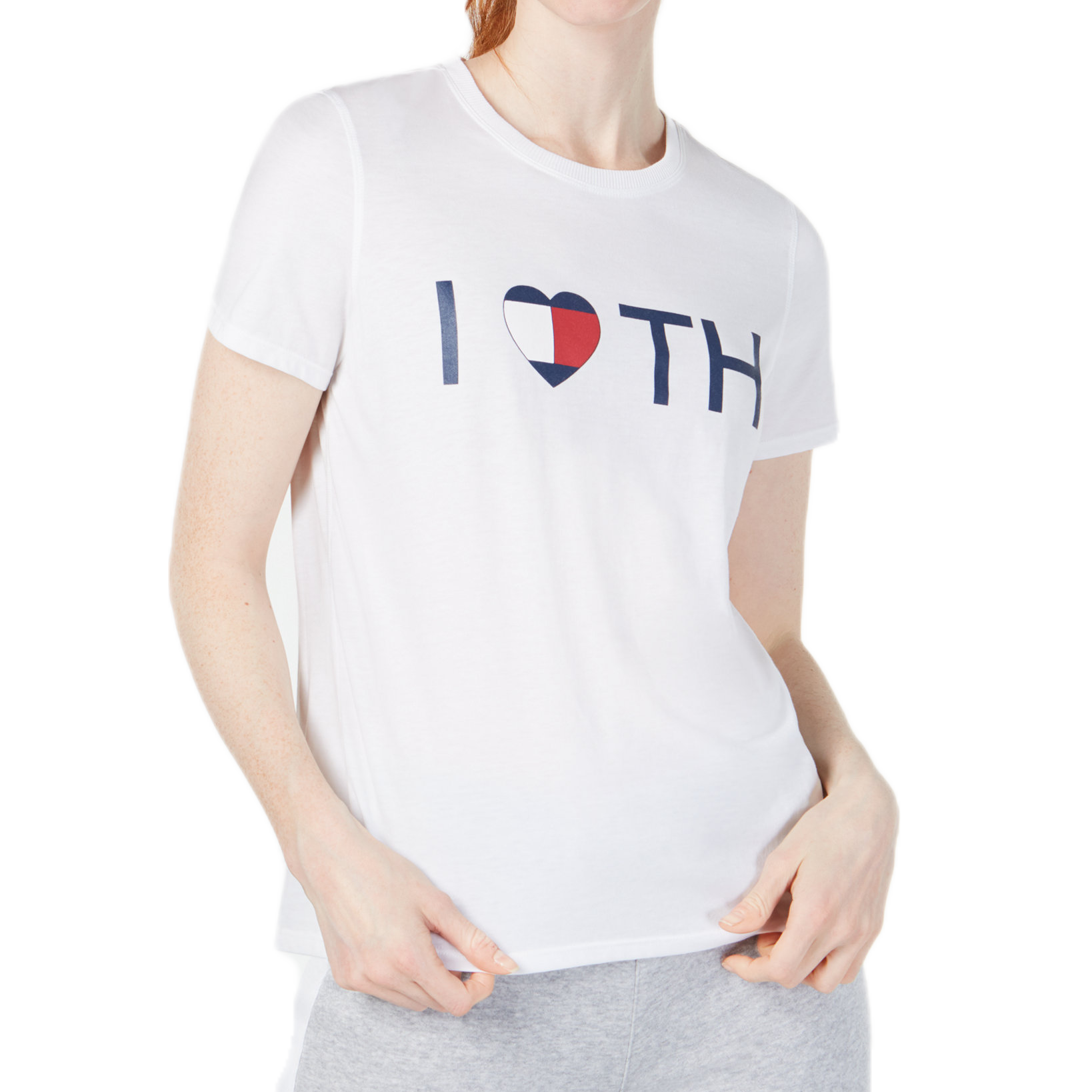 Tommy Hilfiger Women Graphic Print T Shirt White
