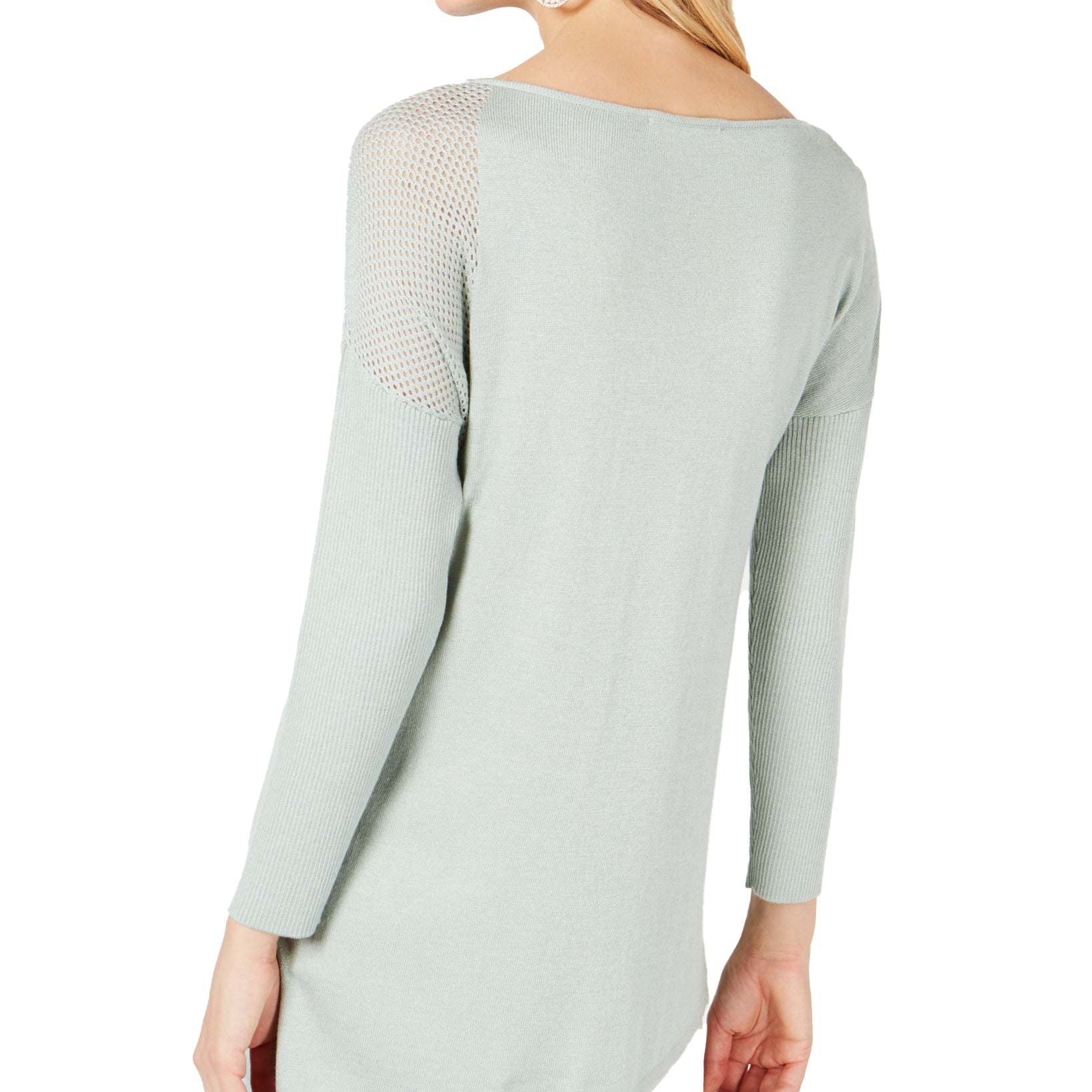 INC International Concepts Women Asymmetric Mixed Knit Sweater