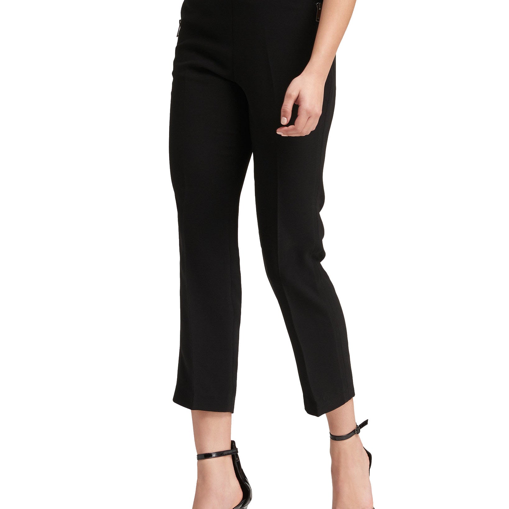 DKNY Women Pull On Zip Pocket Pants Black