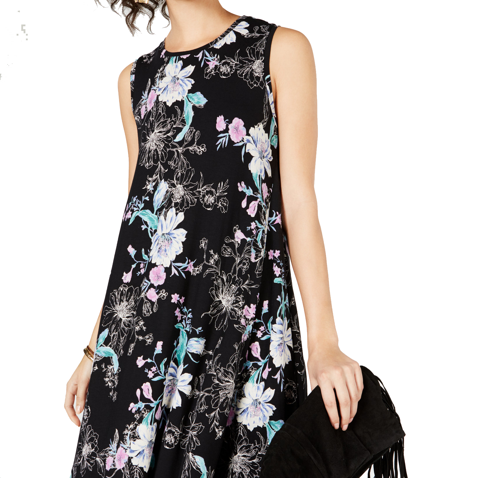Style & Co Women Floral Print Swing Dress