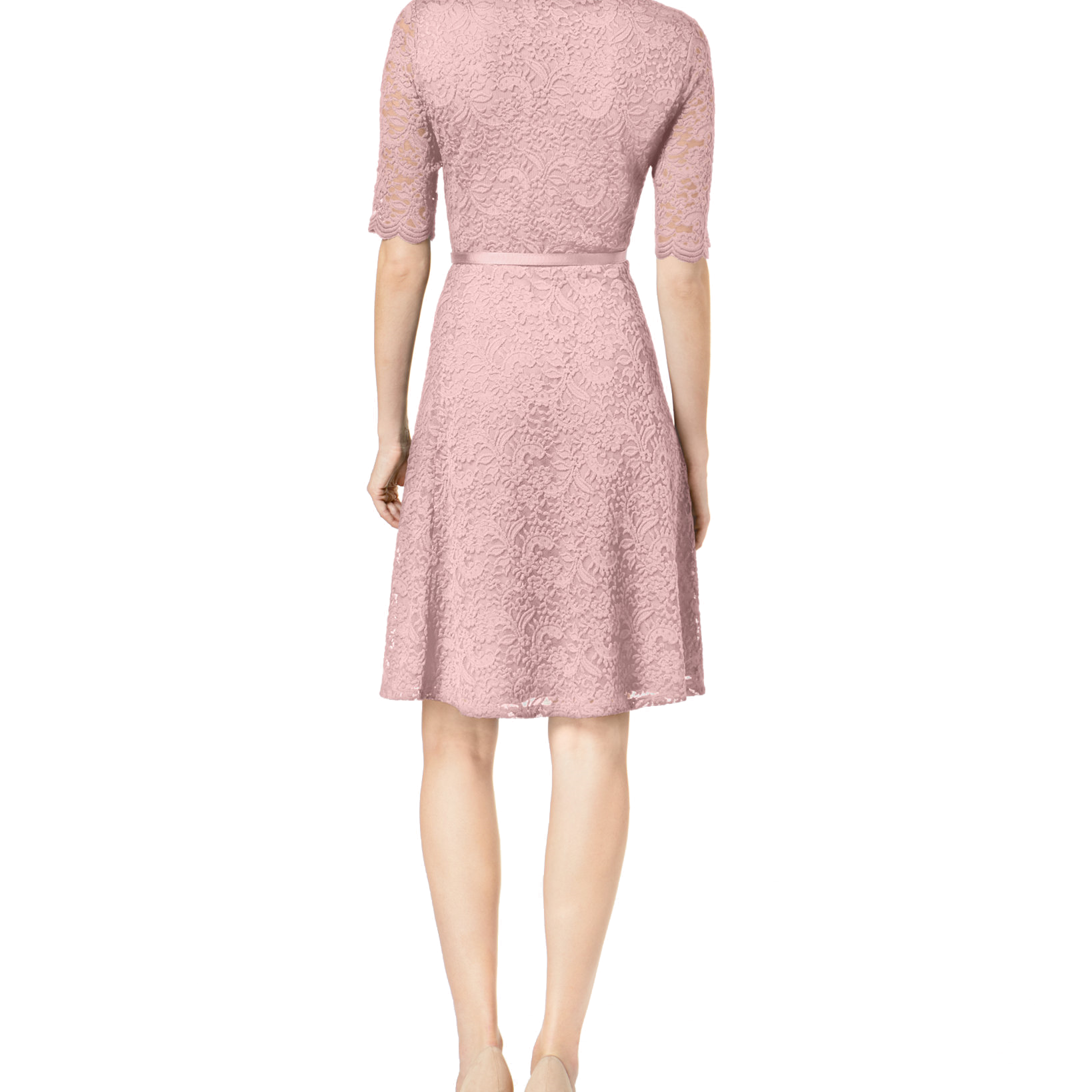 Charter Club Women Petite Belted Lace Dress
