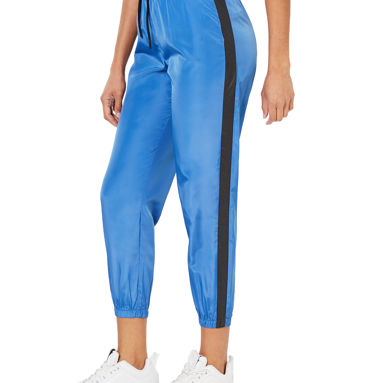 Waisted Women Parachute Cropped Jogger Pants