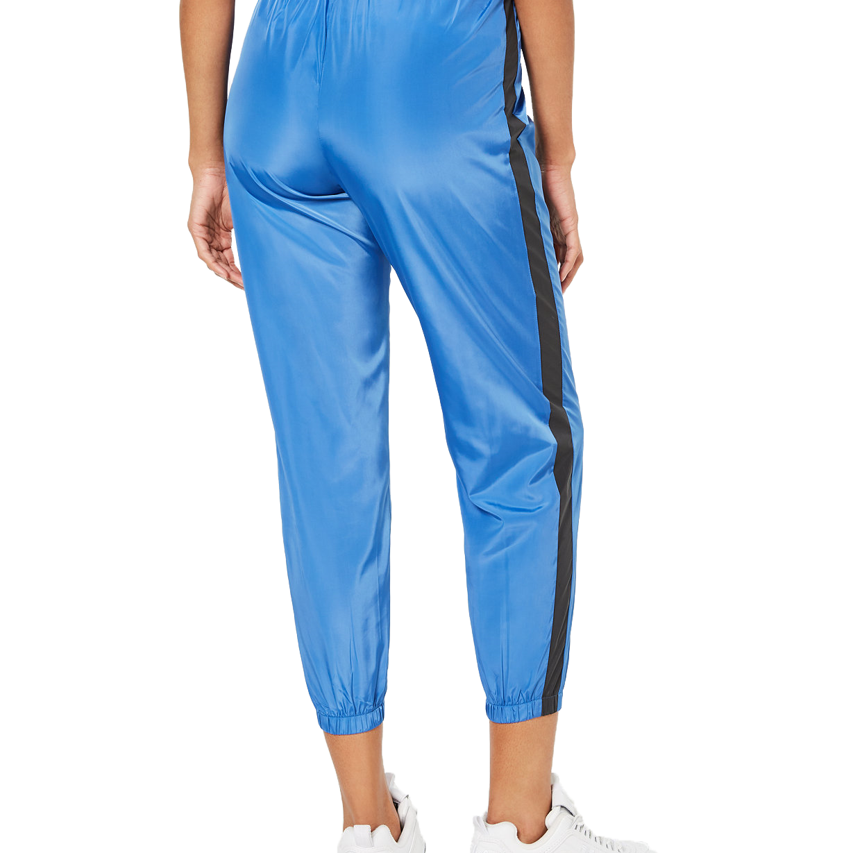 Waisted Women Parachute Cropped Jogger Pants