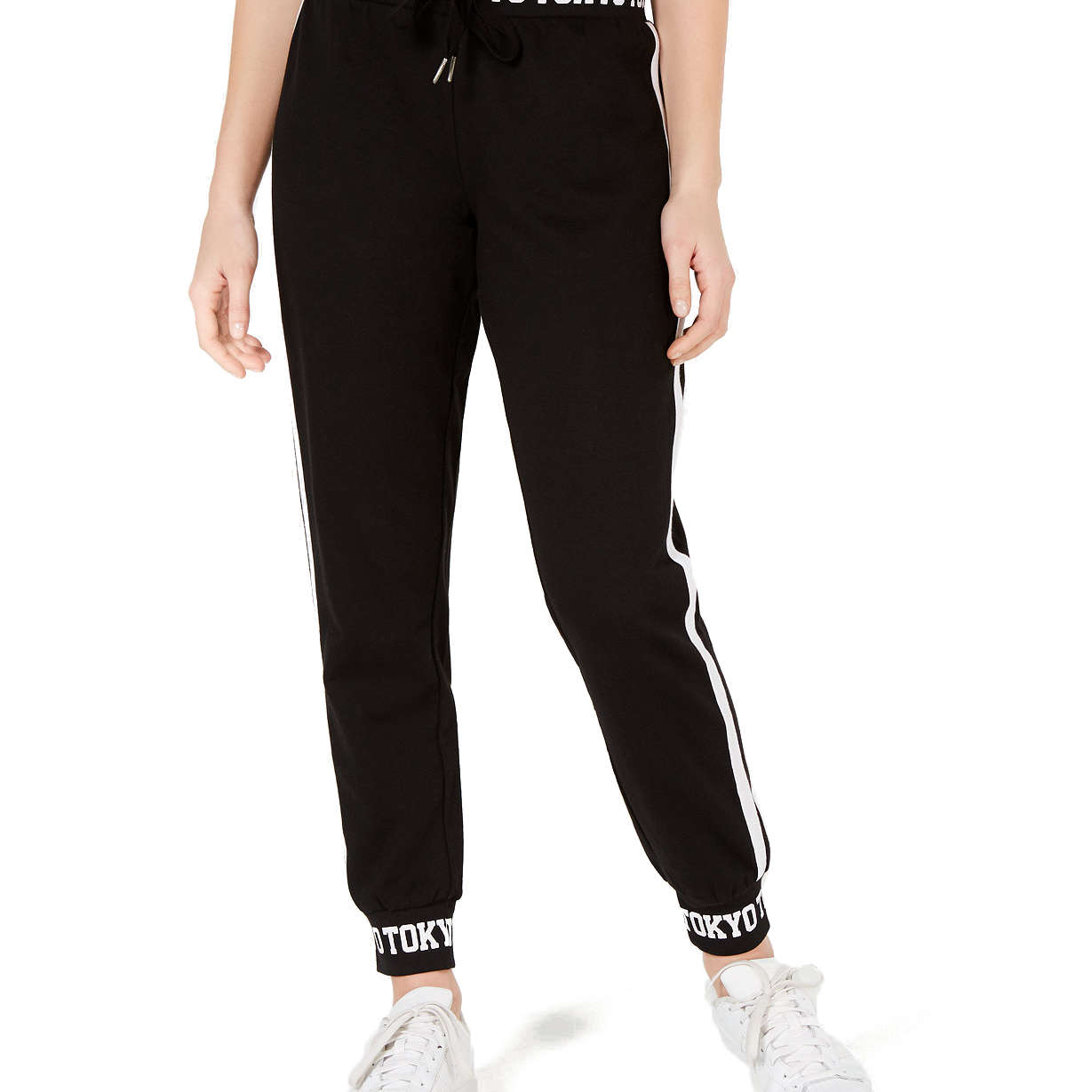 Ultra Flirt Women Tokyo Print Jogger Pants Black