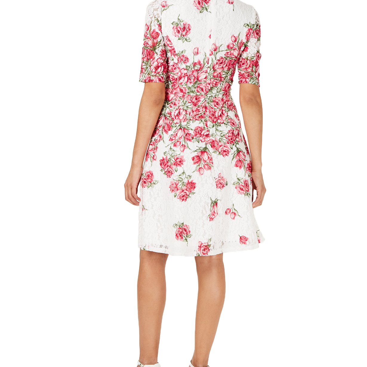 Charter Club Women Floral Print Lace Dress