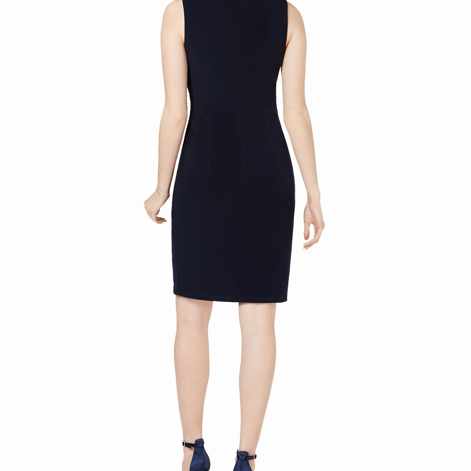 Jessica Howard Women Sleeveless Sequin Top Sheath Dress
