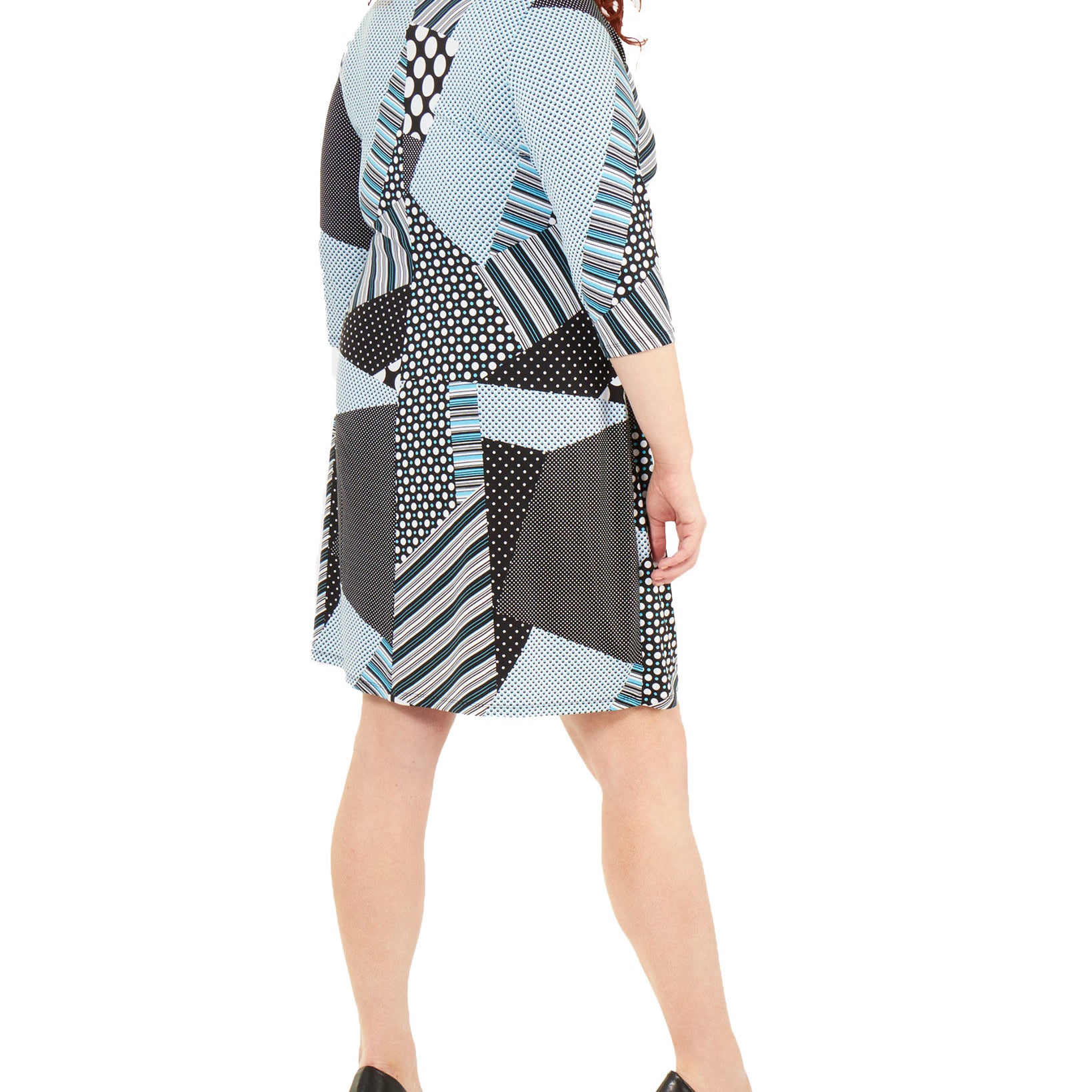 NY Collection Women Plus Printed Tie Front Wrap Dress