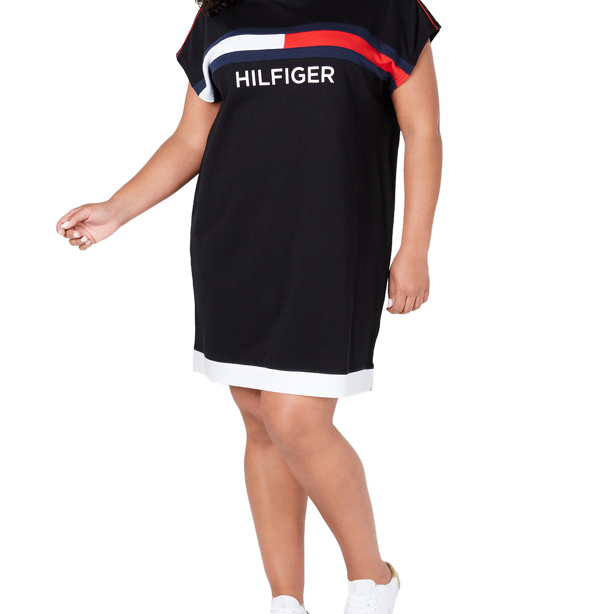 Tommy Hilfiger Sport Women Plus Sport T Shirt Dress Black