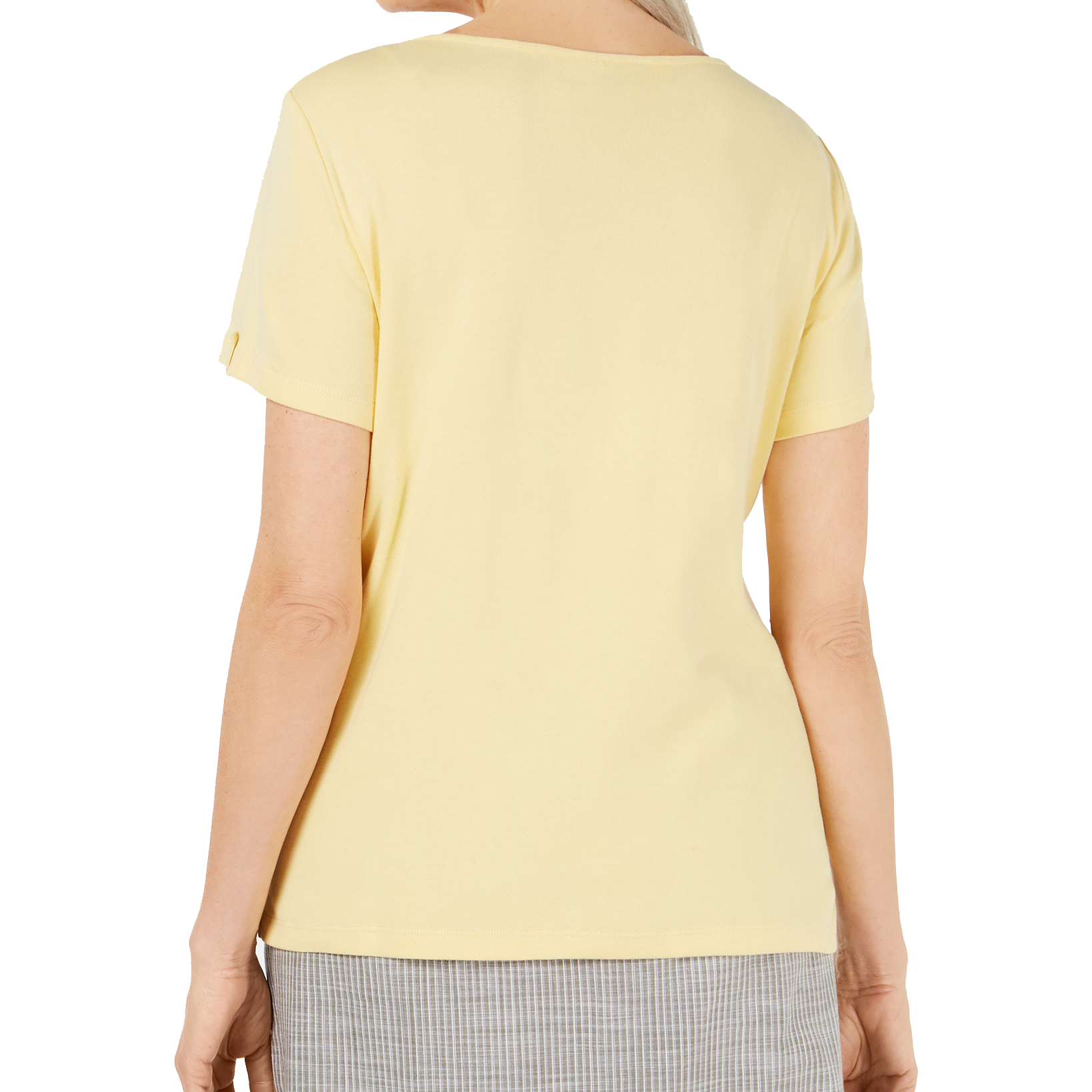 Karen Scott Women Split Neck Top