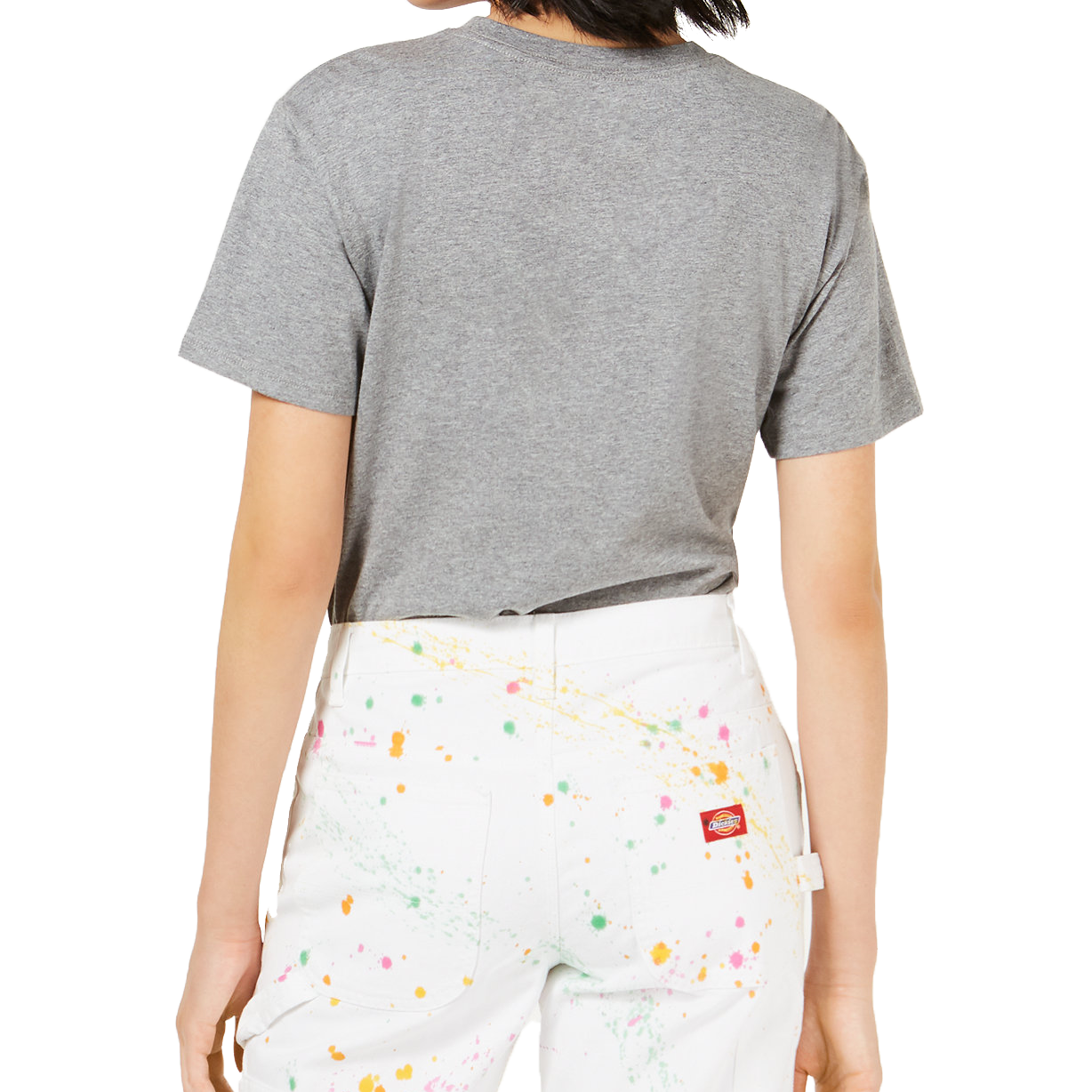 Dickies Women Cotton Rainbow Logo Tomboy T Shirt
