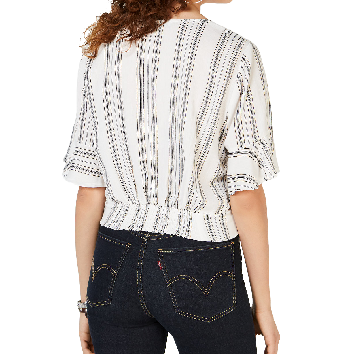 Gypsies & Moondust Women Striped Wrap Blouse