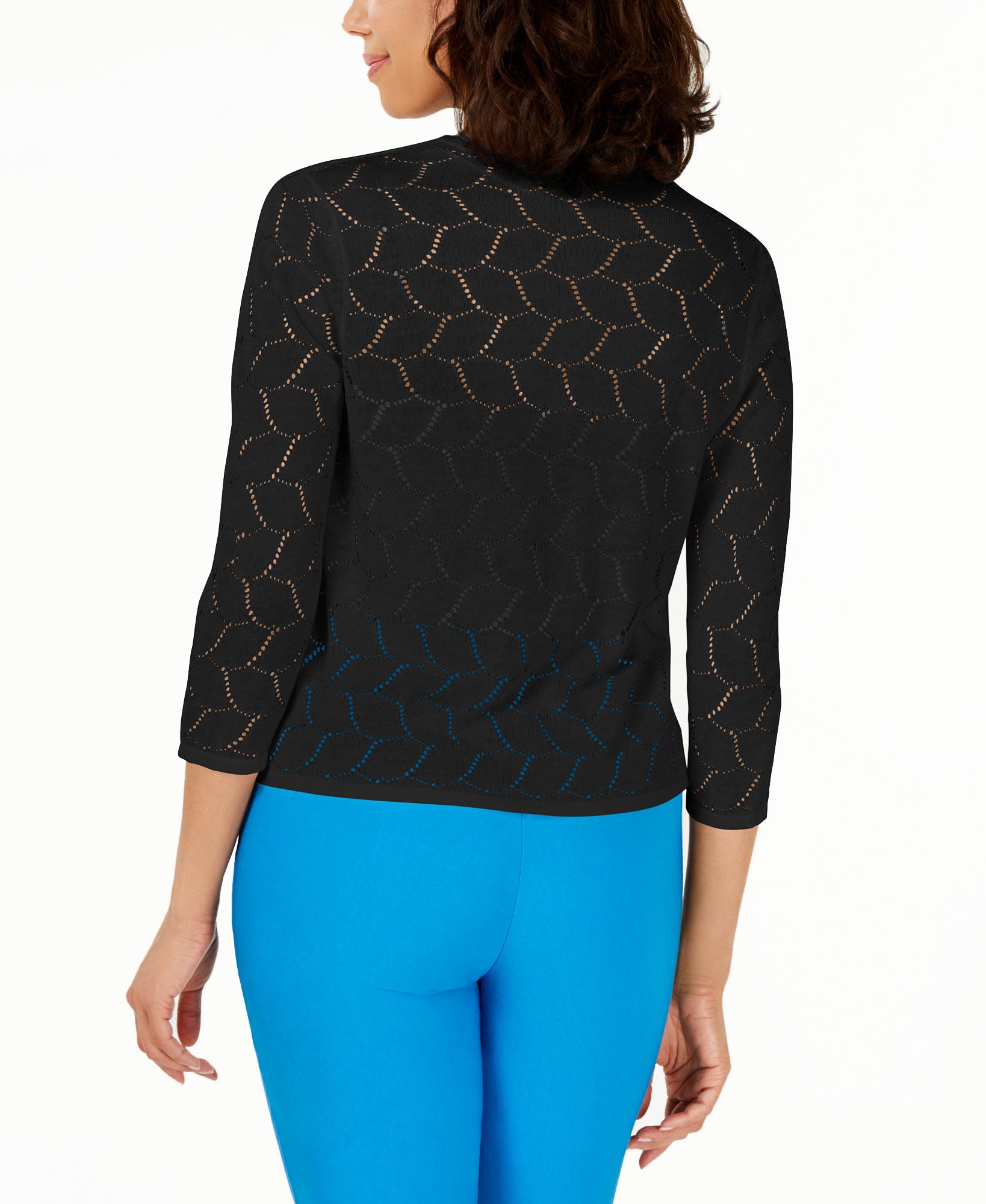 Charter Club Women Pointelle Completer Cardigan