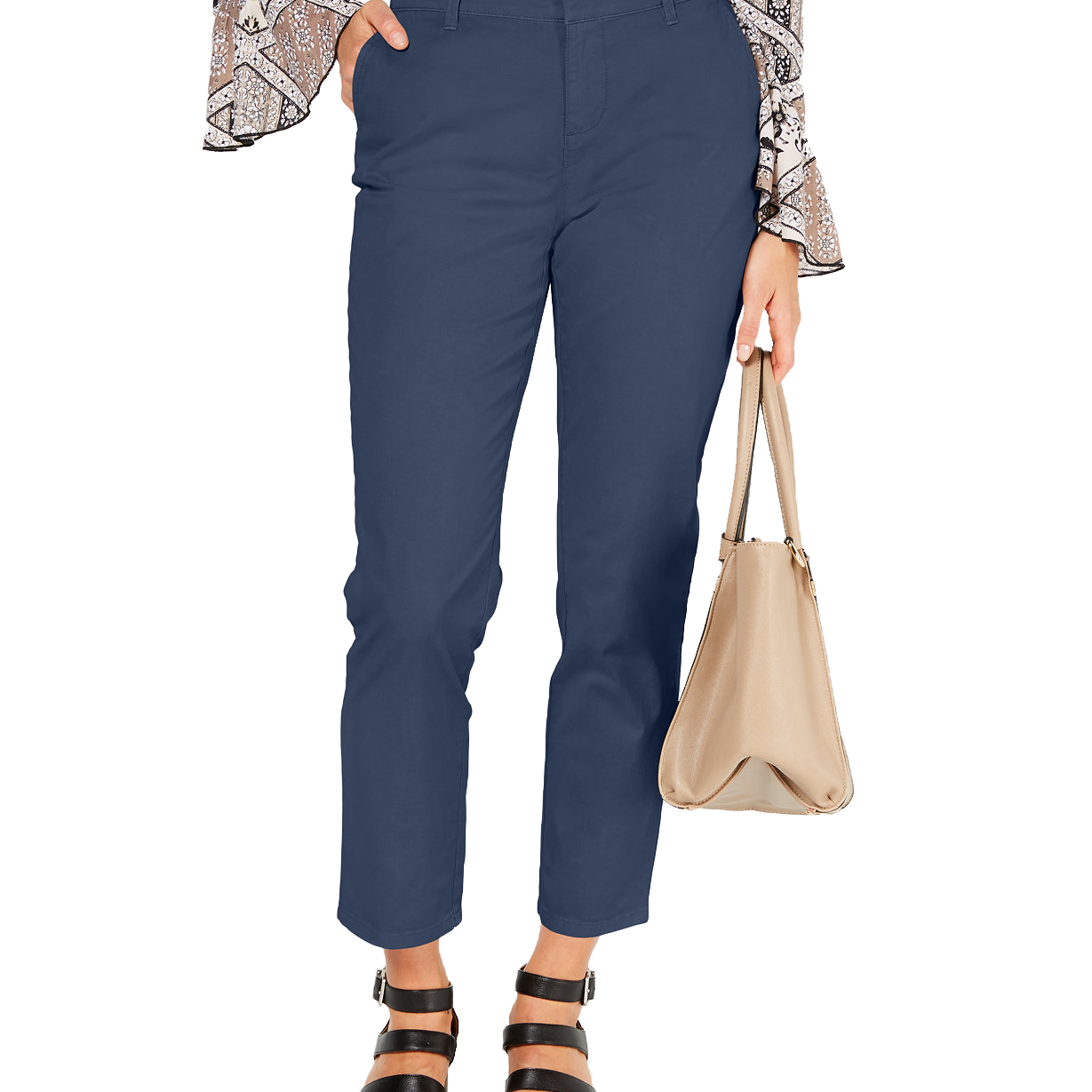 Style & Co Women Chino Pants New Uniform Blue