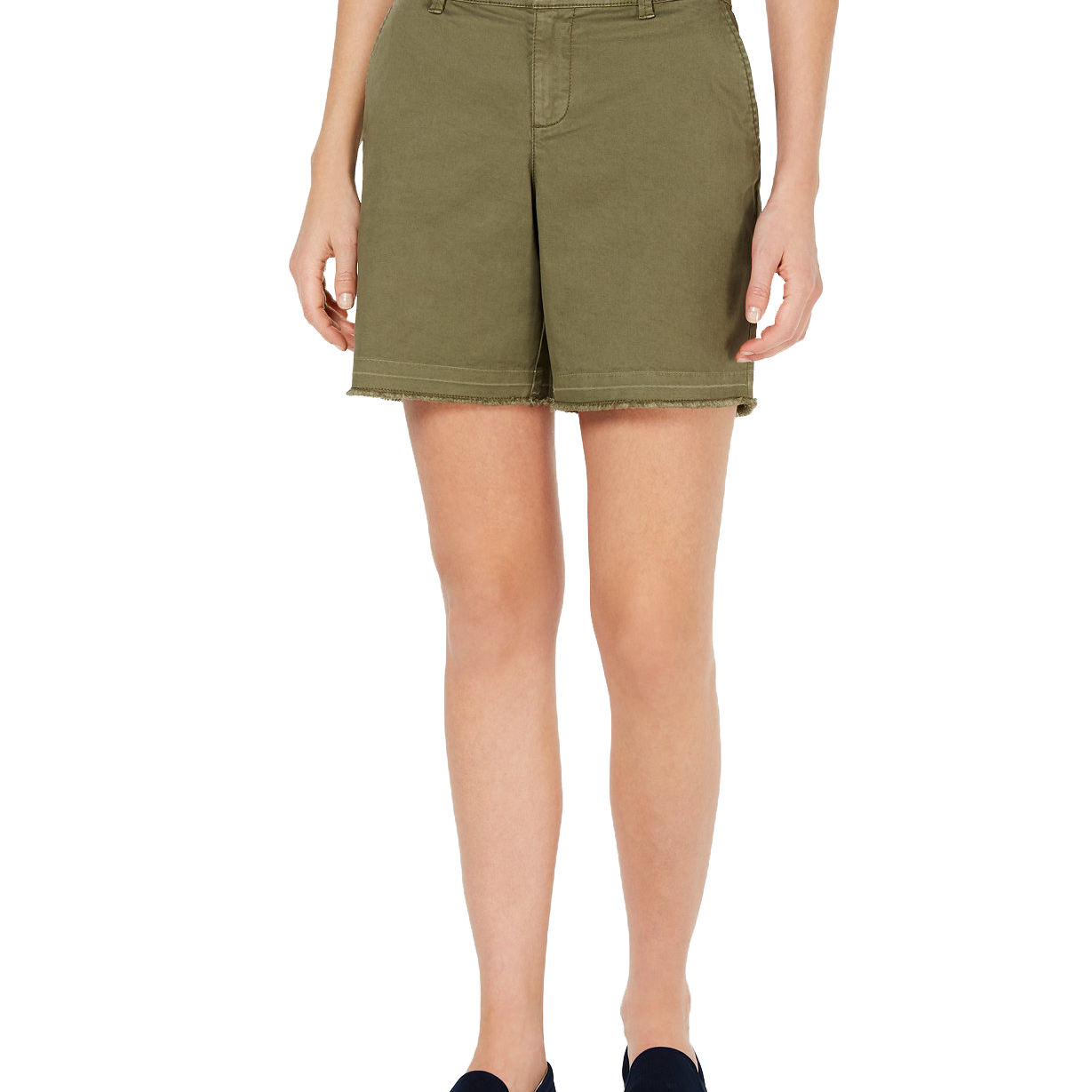 Style & Co Women Cutoff Shorts Olive Sprig