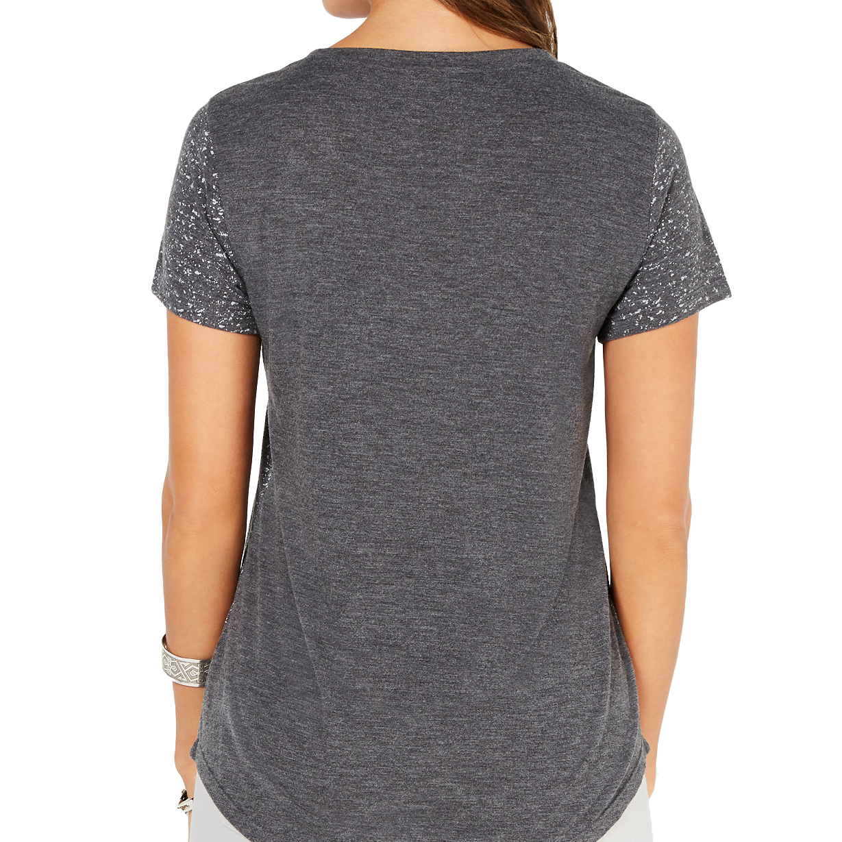Style & Co Women Graphic Scoop Neck Top