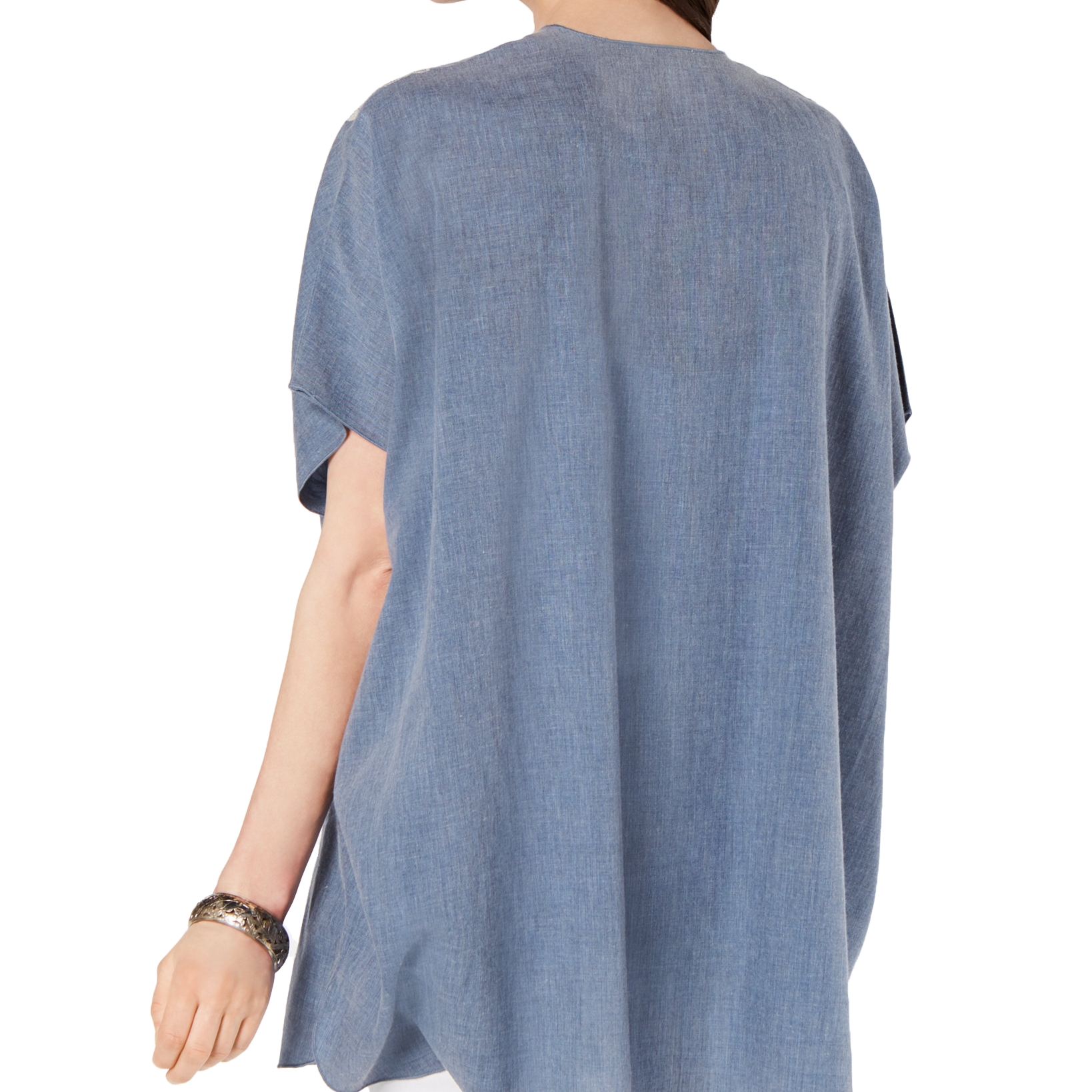 Style & Co Embroidered Open Front Kimono