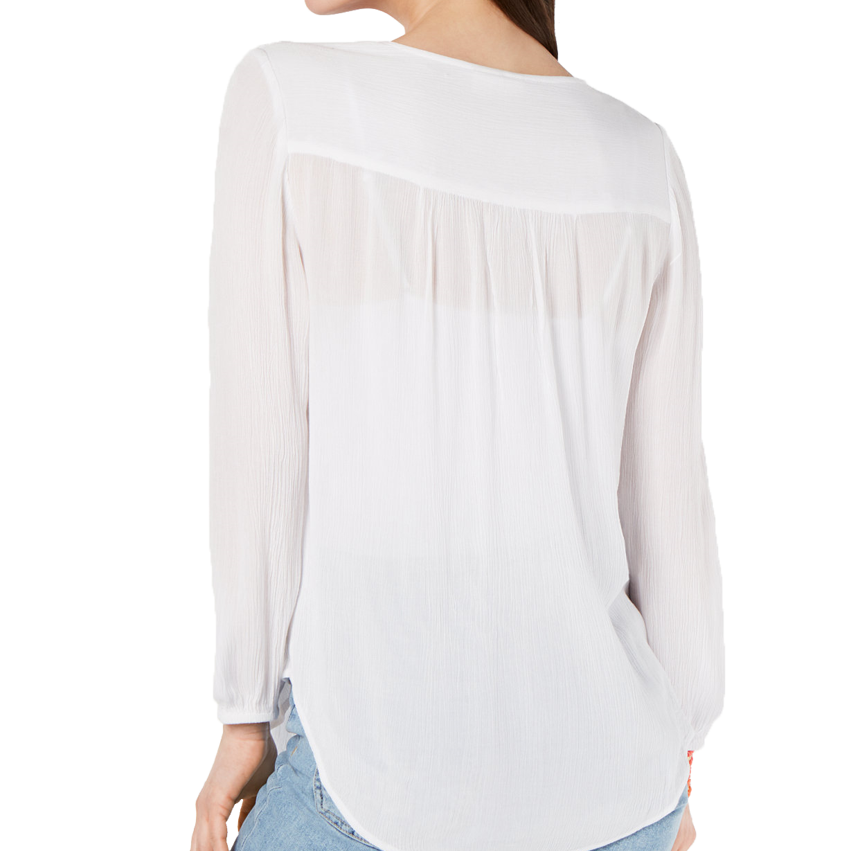 Style & Co Women Embroidered Long Sleeve Top