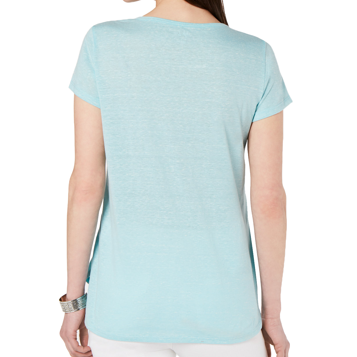 Style & Co Women Graphic Print High Low T Shirt