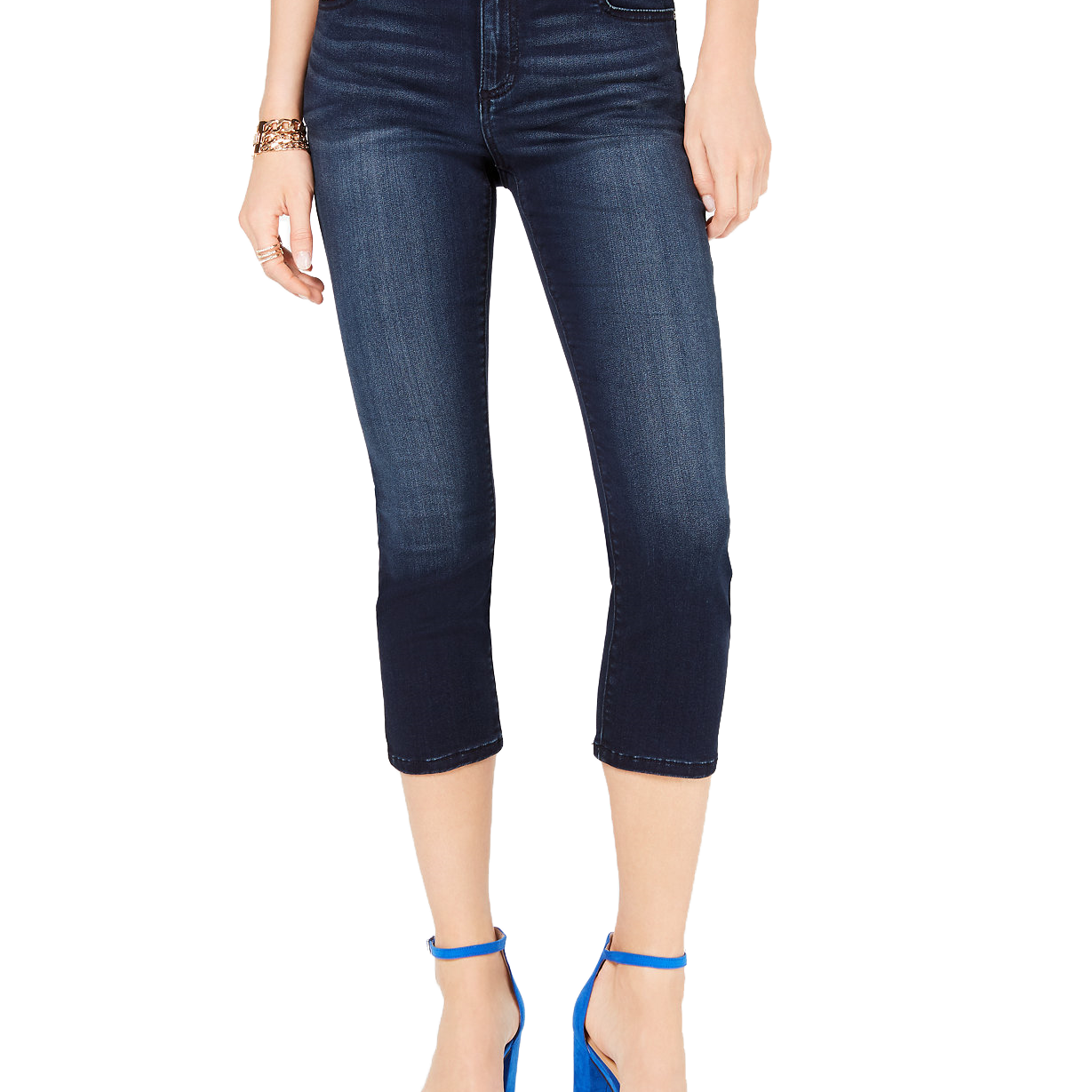 INC International Concepts INCFinity Stretch Cropped Jeans Amdur Wash