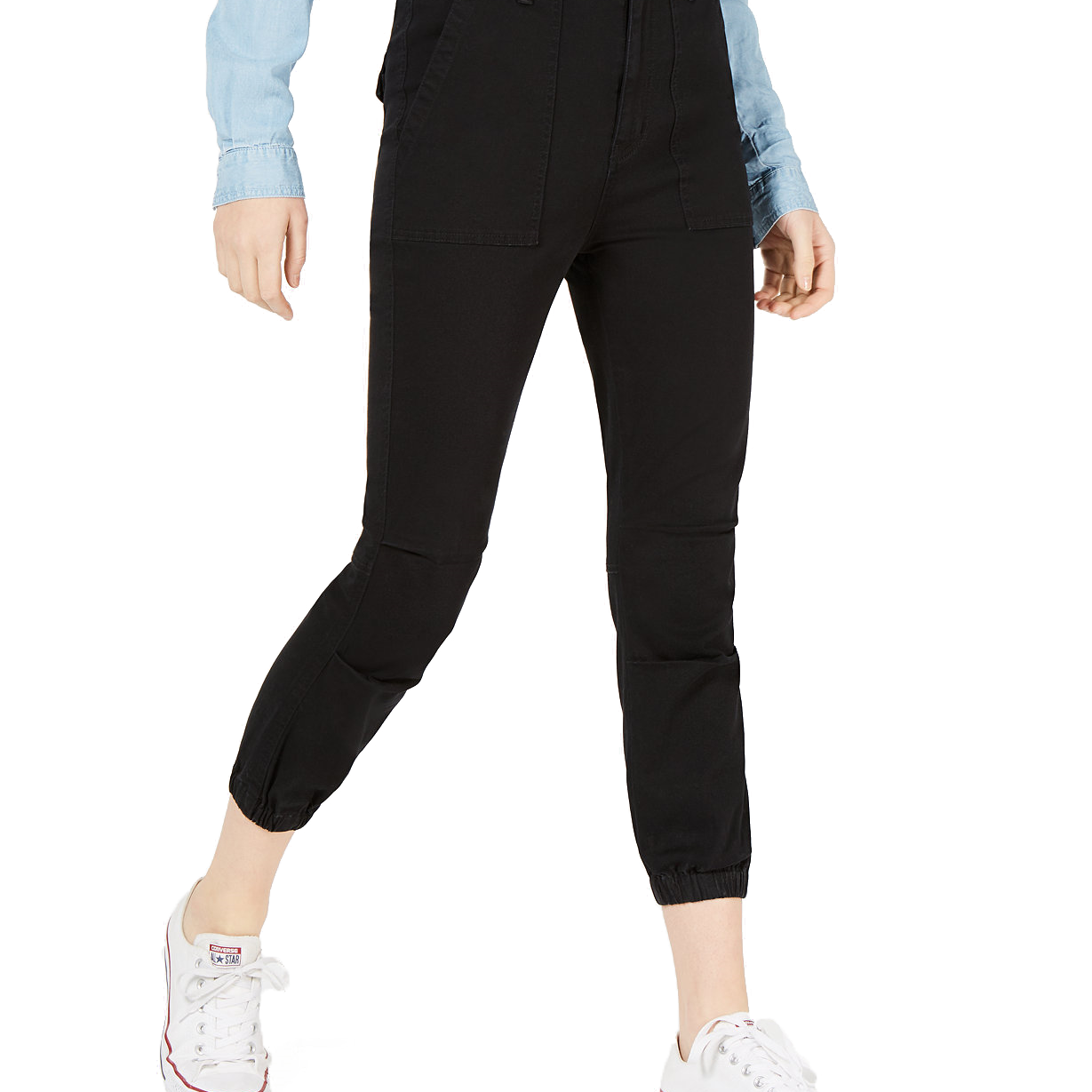 Tinseltown Women Love, Fire Slim Utility Cargo Pants Black