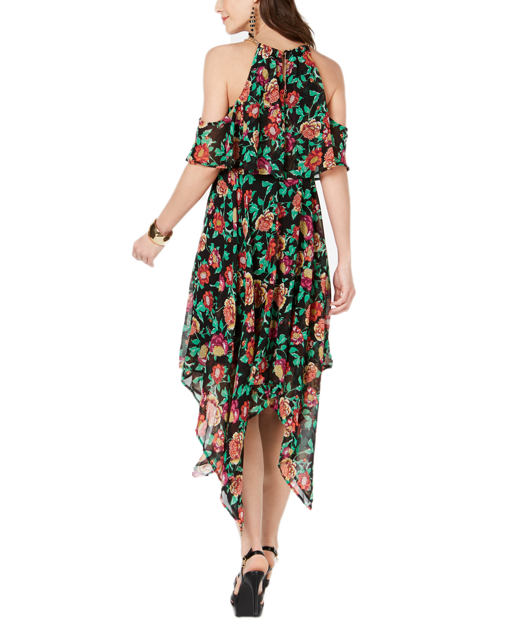 Thalia Sodi Women Chain Neck Off The Shoulder Maxi Dress
