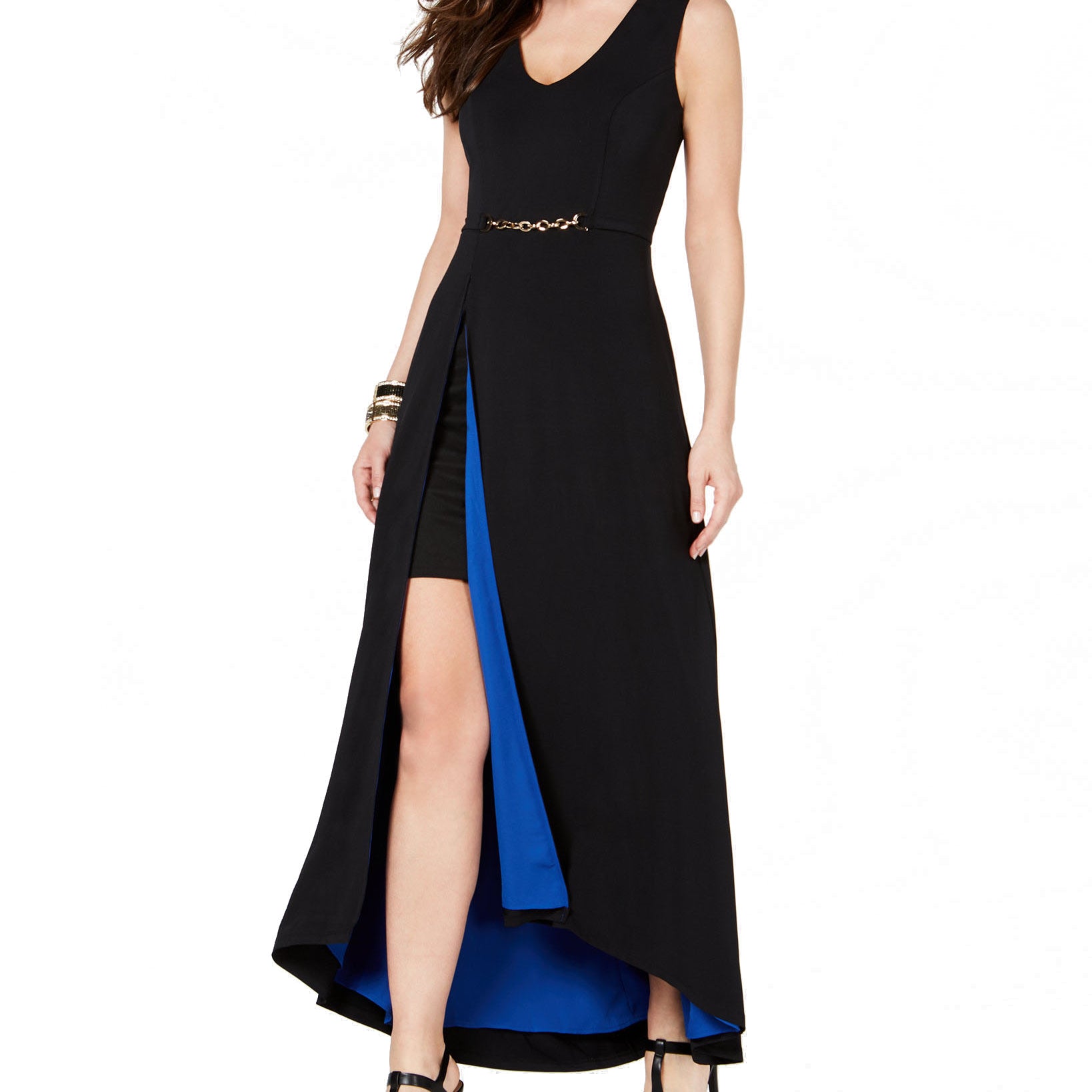Thalia Sodi Women Belted Detail Maxi Dress
