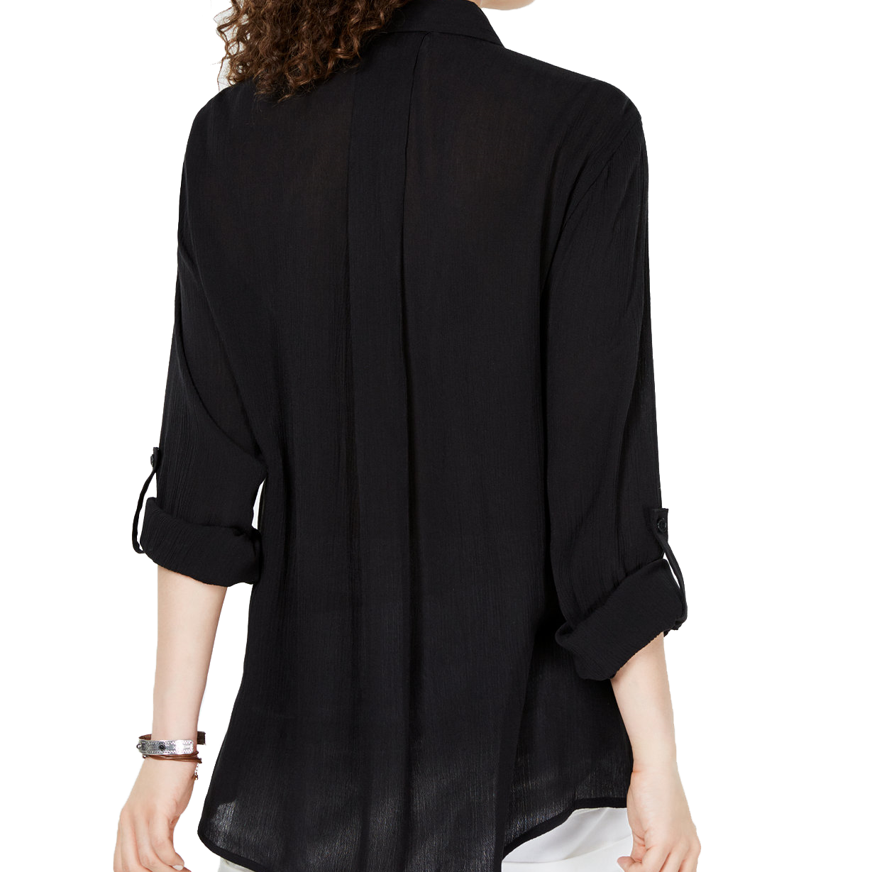 Hippie Rose Women Tie Front Utility Shirt