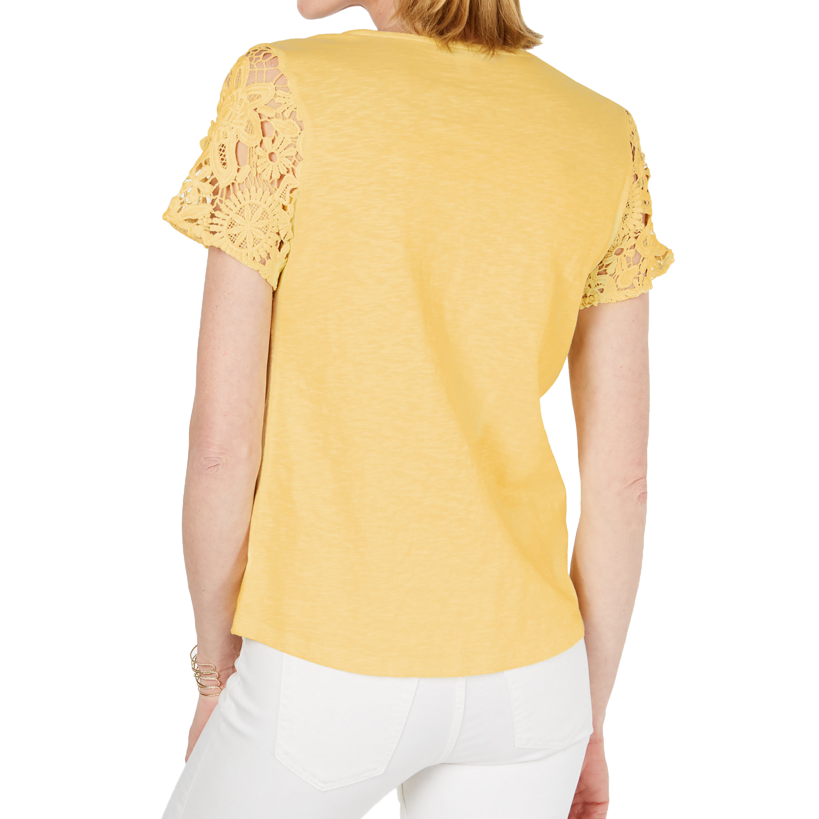 Charter Club Cotton Lace Embellished T Shirt