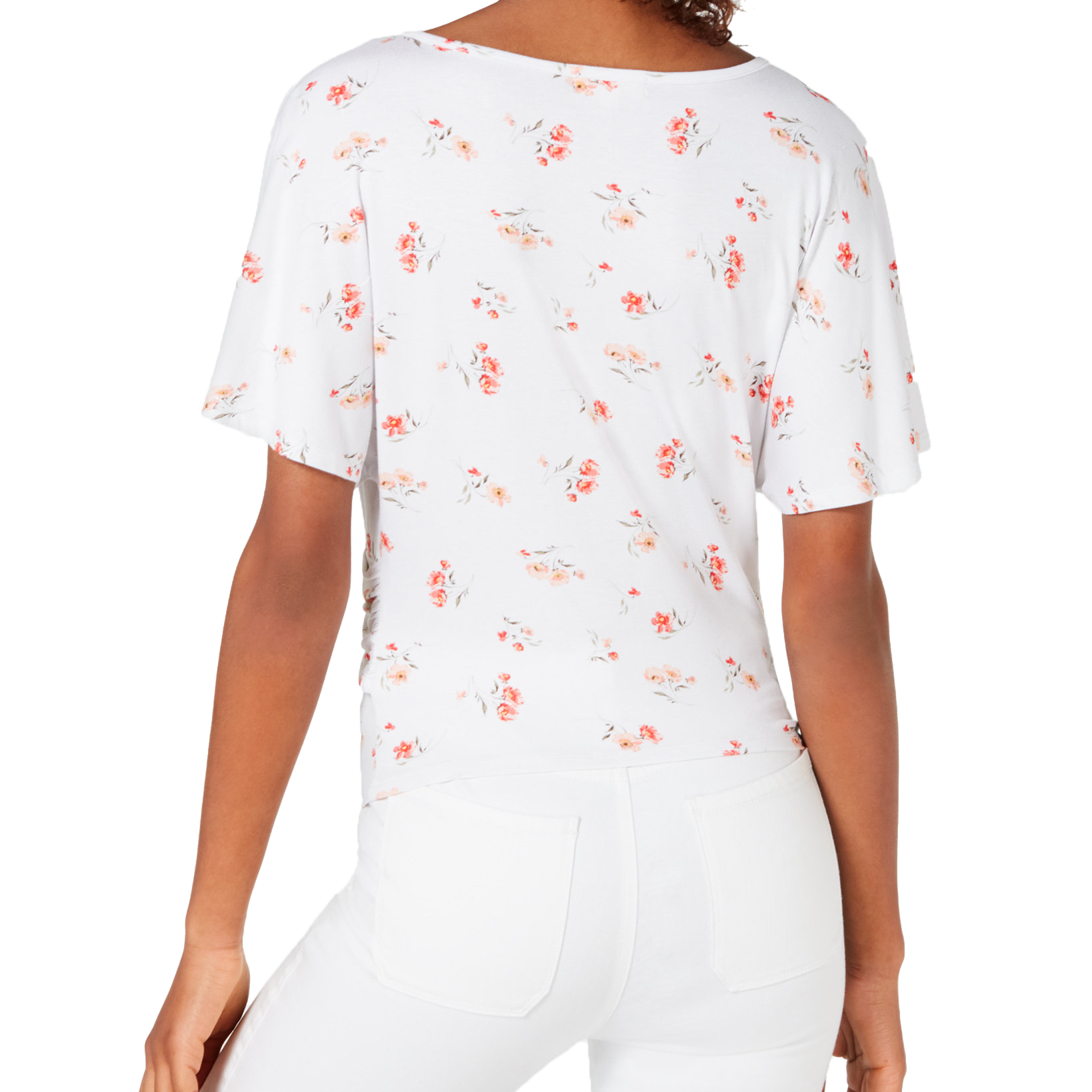 Ultra Flirt Women Printed Knot Front Top