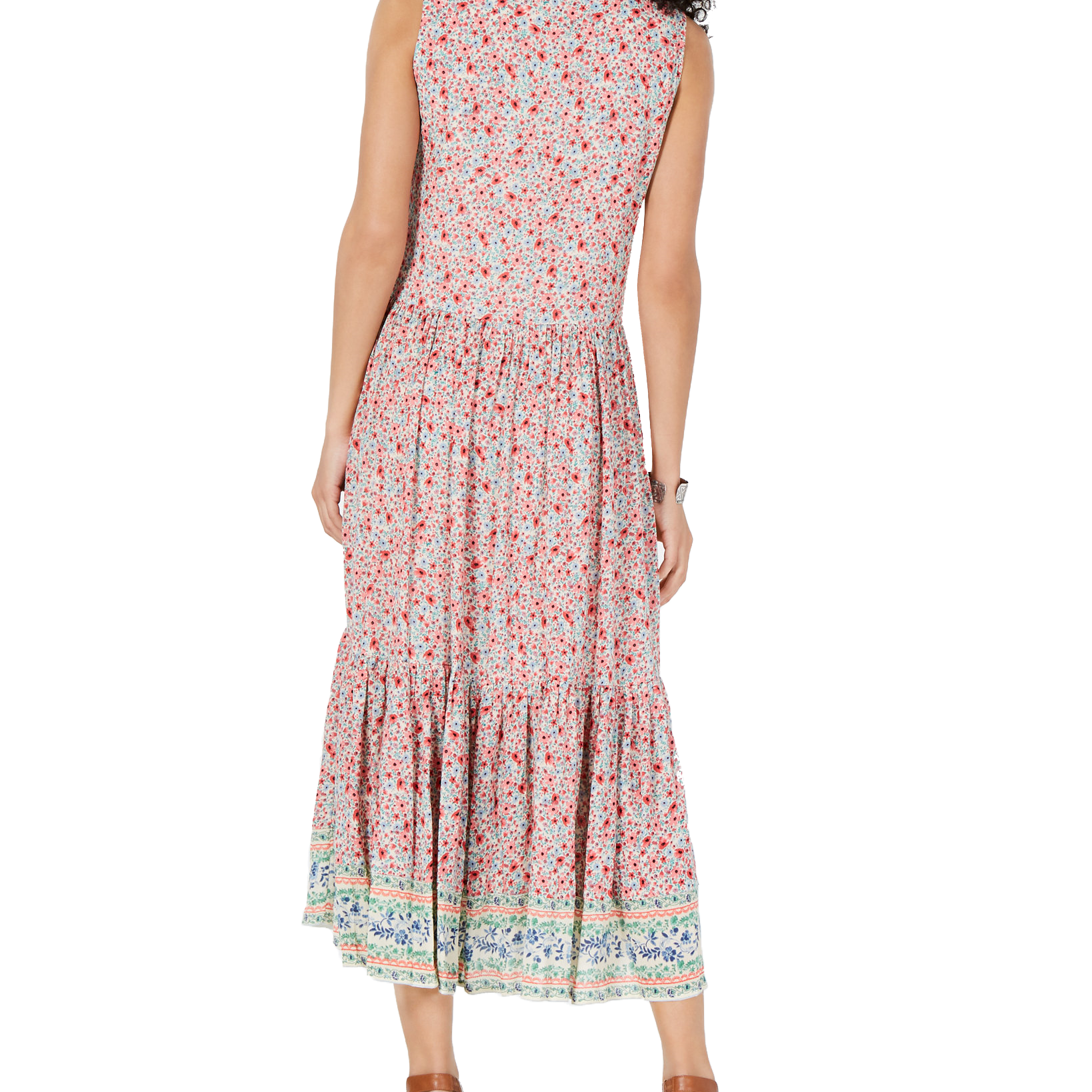 Style & Co Printed Sleeveless Tiered Maxi Dress