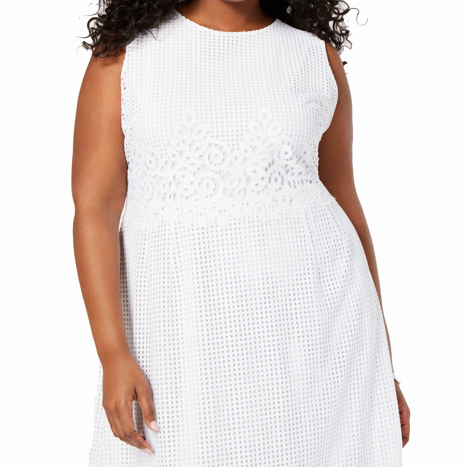 Alfani Women Plus Geo Lace Midi Dress