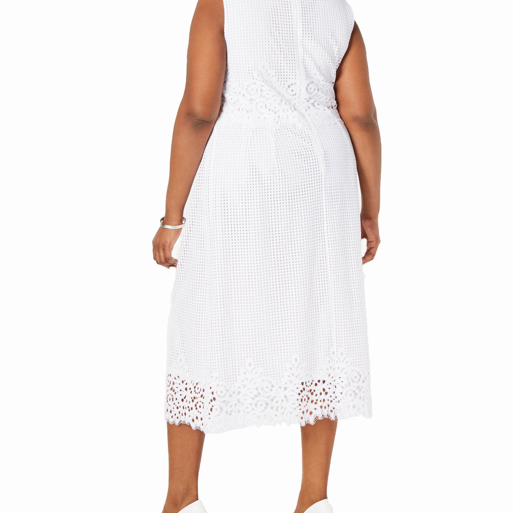 Alfani Women Plus Geo Lace Midi Dress