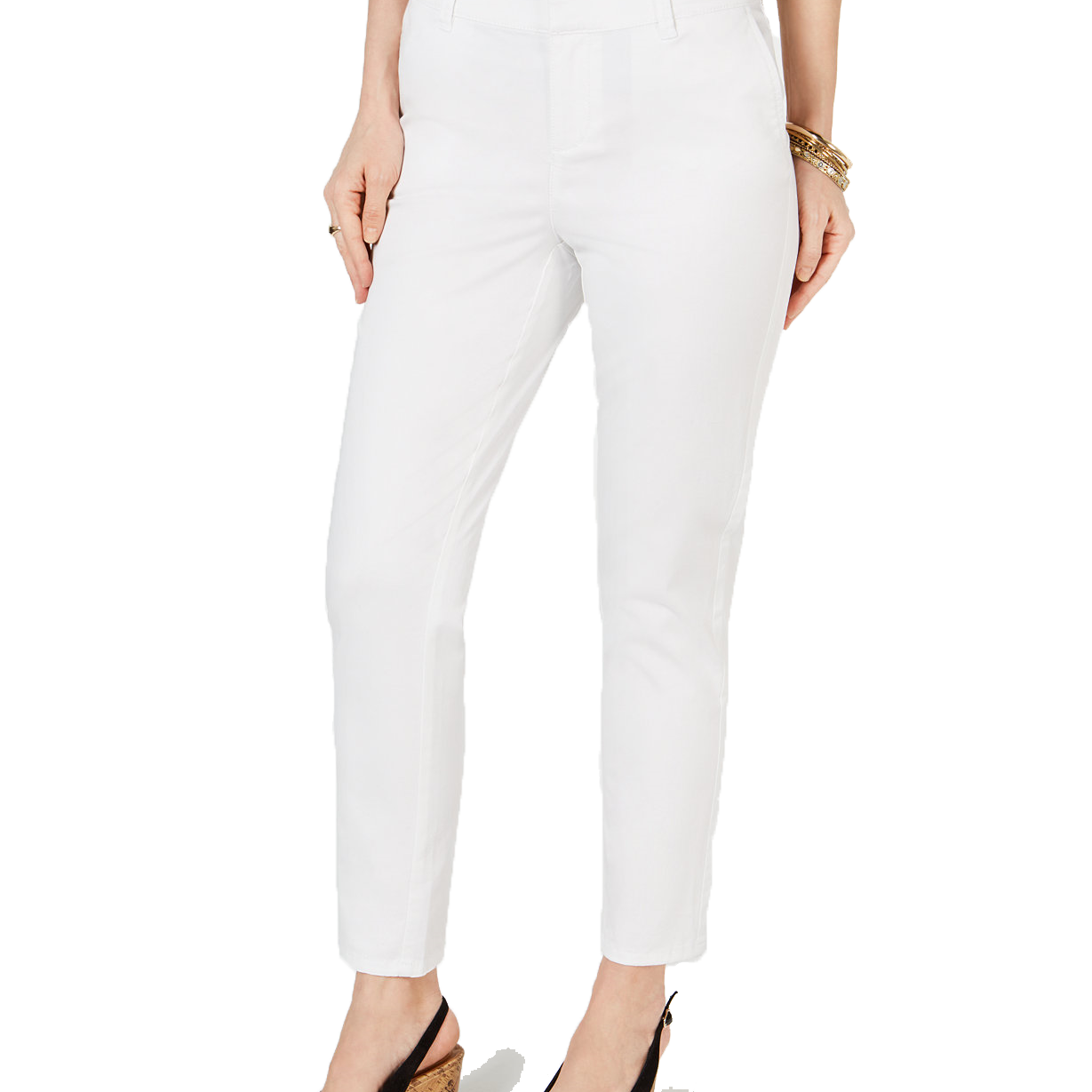 Style & Co Ankle Length Chino Pants Bright White