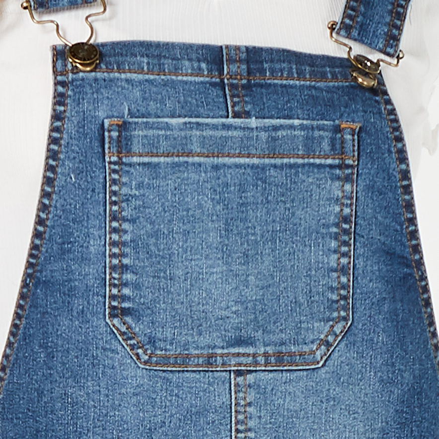 Vanilla Star Women Ripped Denim Shortalls