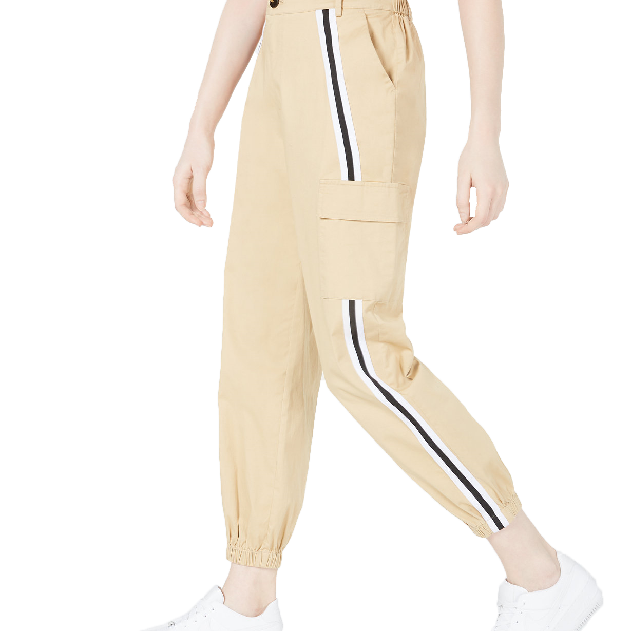 Waisted Women Varsity Stripe Cargo Pants