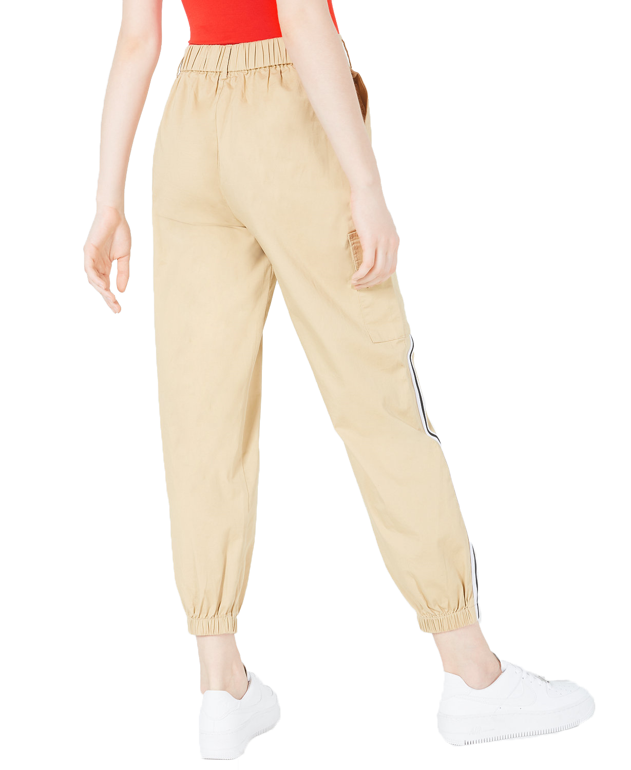 Waisted Women Varsity Stripe Cargo Pants