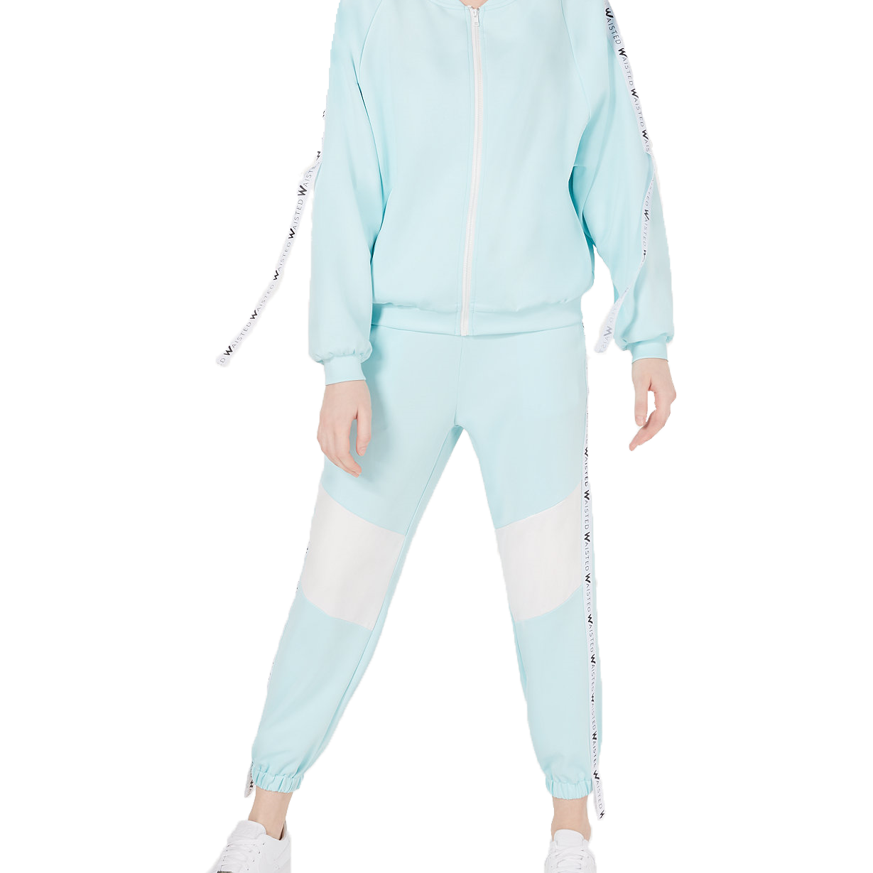 Waisted Women Colorblocked Jogger Pants