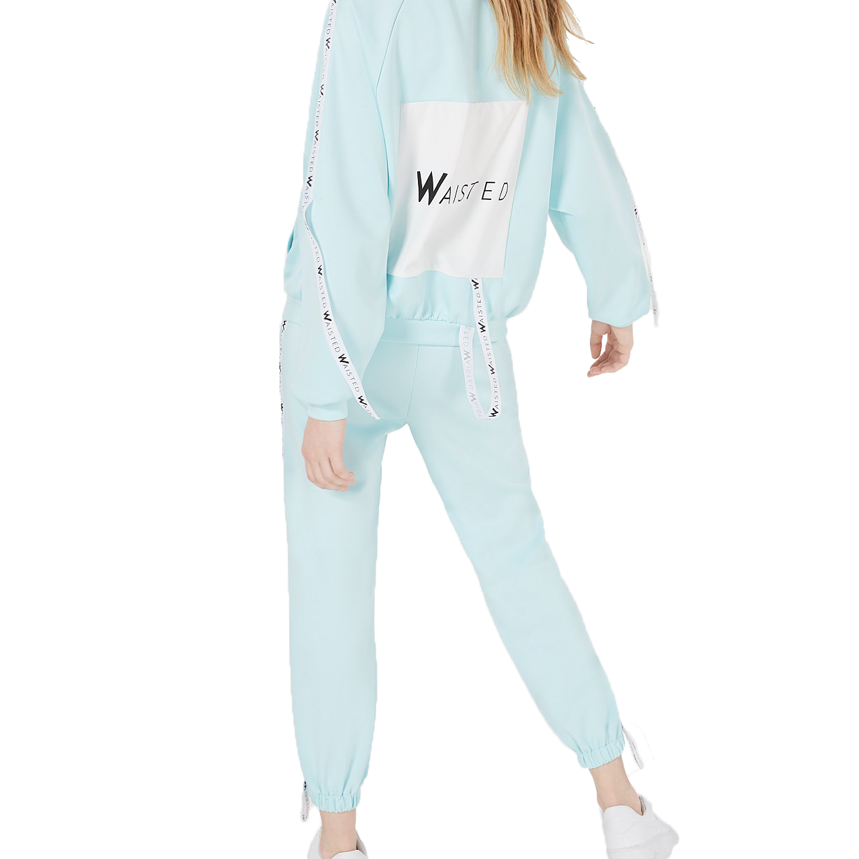 Waisted Women Colorblocked Jogger Pants
