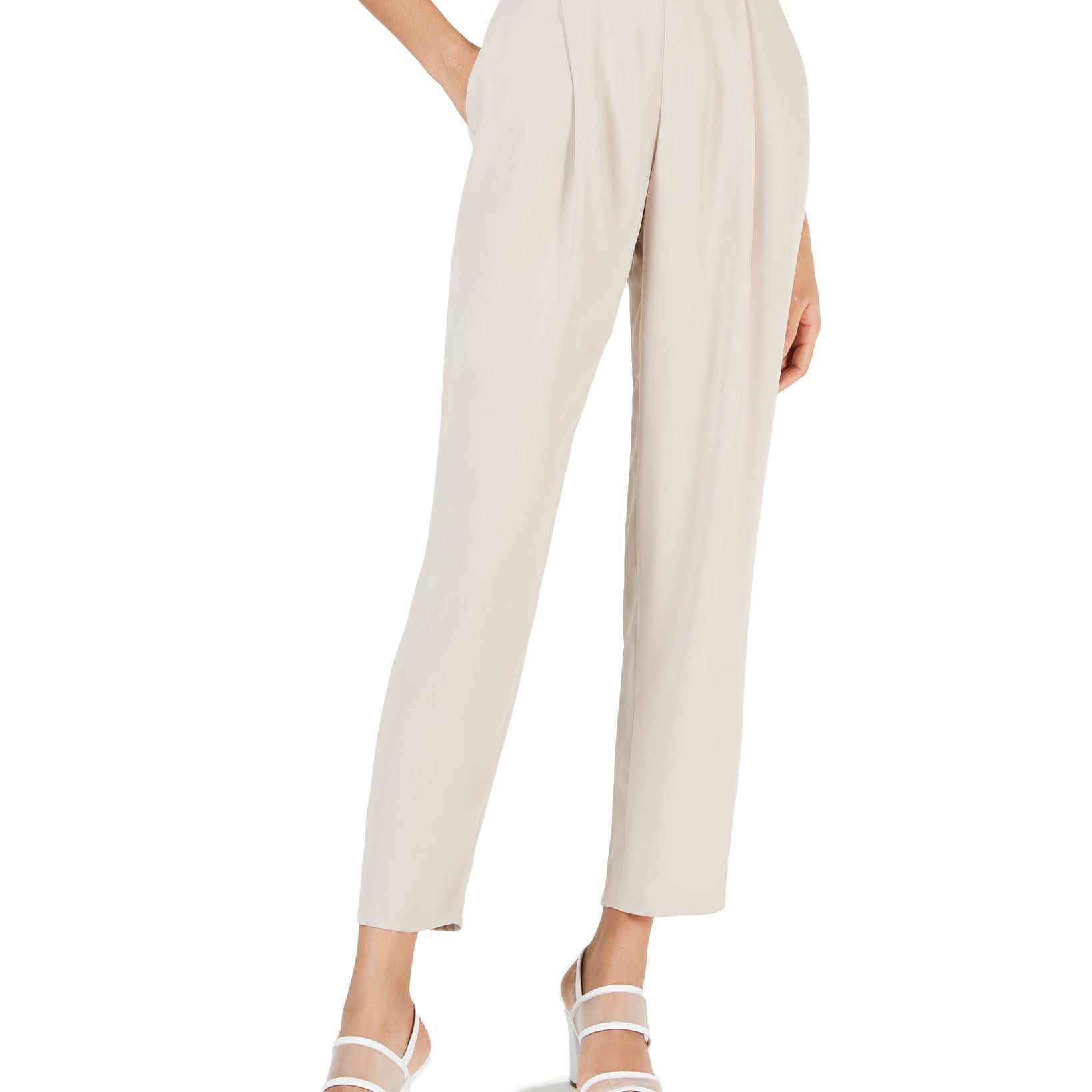 Bar III Women Crepe Soft Pants Stone