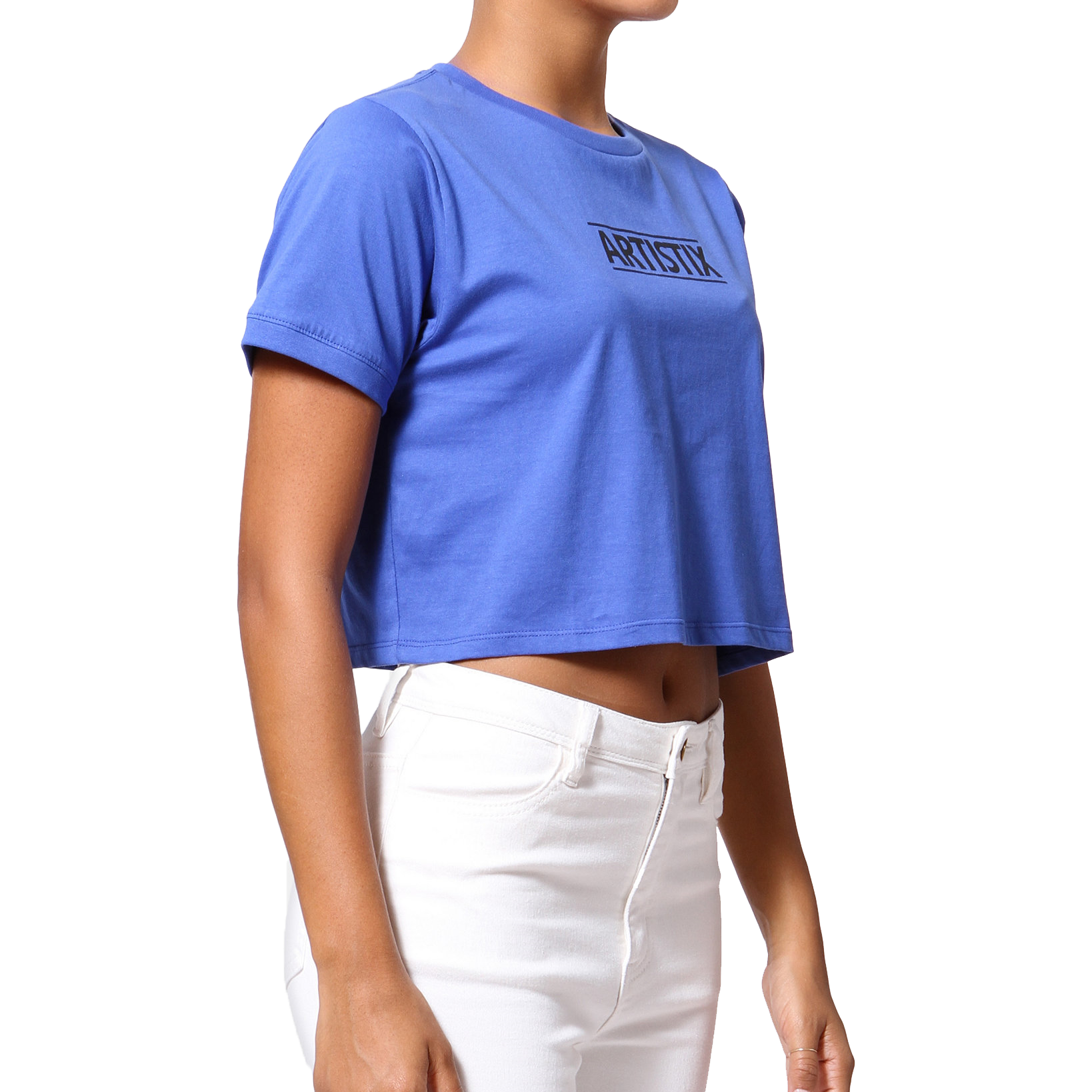 ARTISTIX Women Cotton Logo Graphic Cropped Top