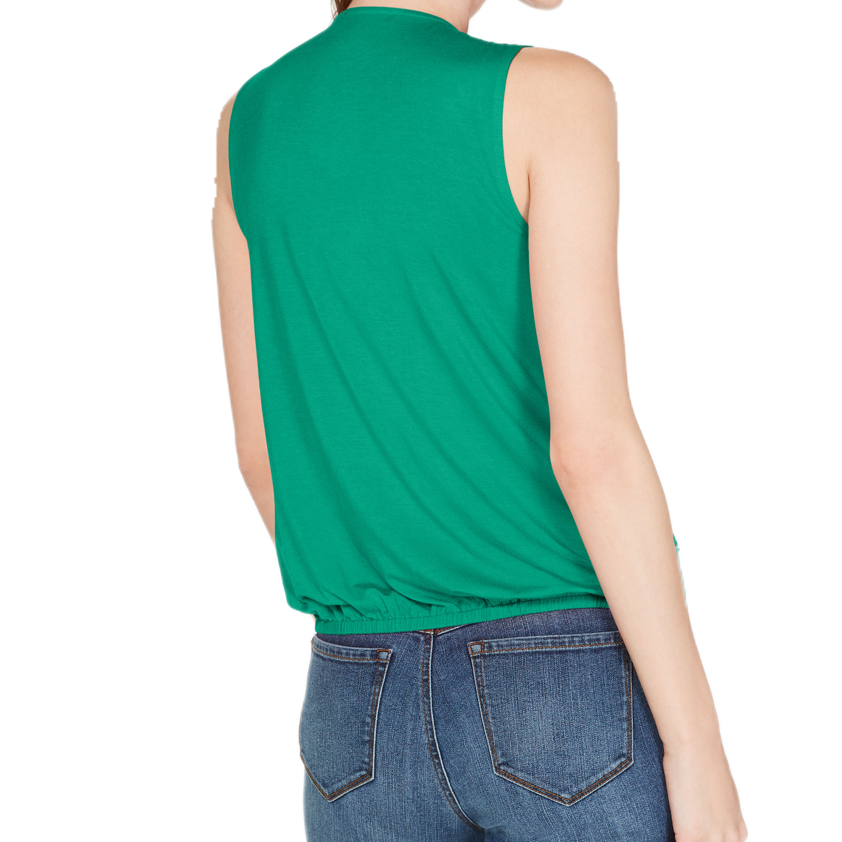 INC International Concepts Women Lace Up Surplice Top
