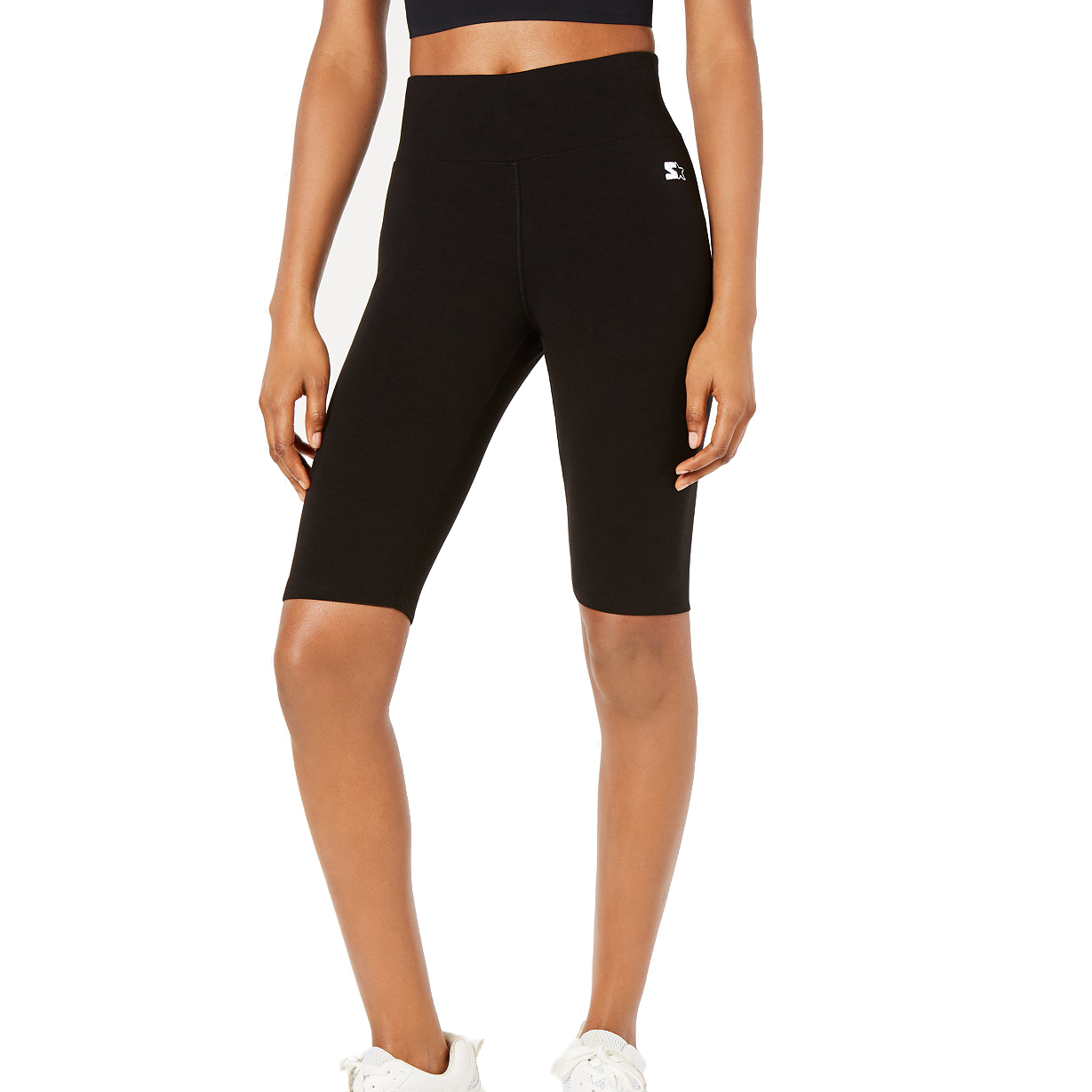 Starter Women High Rise Biker Shorts Black