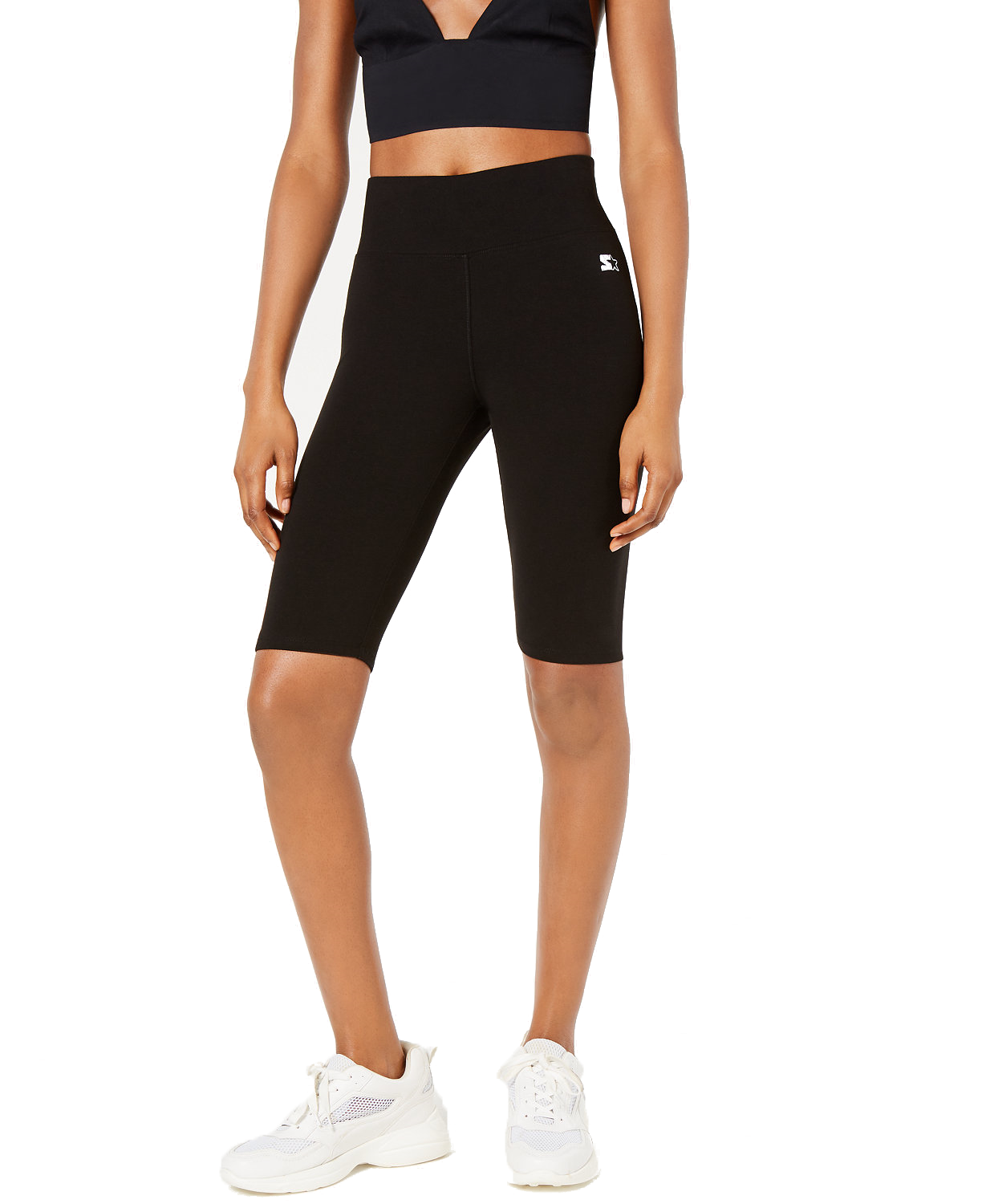 Starter Women High Rise Biker Shorts Black