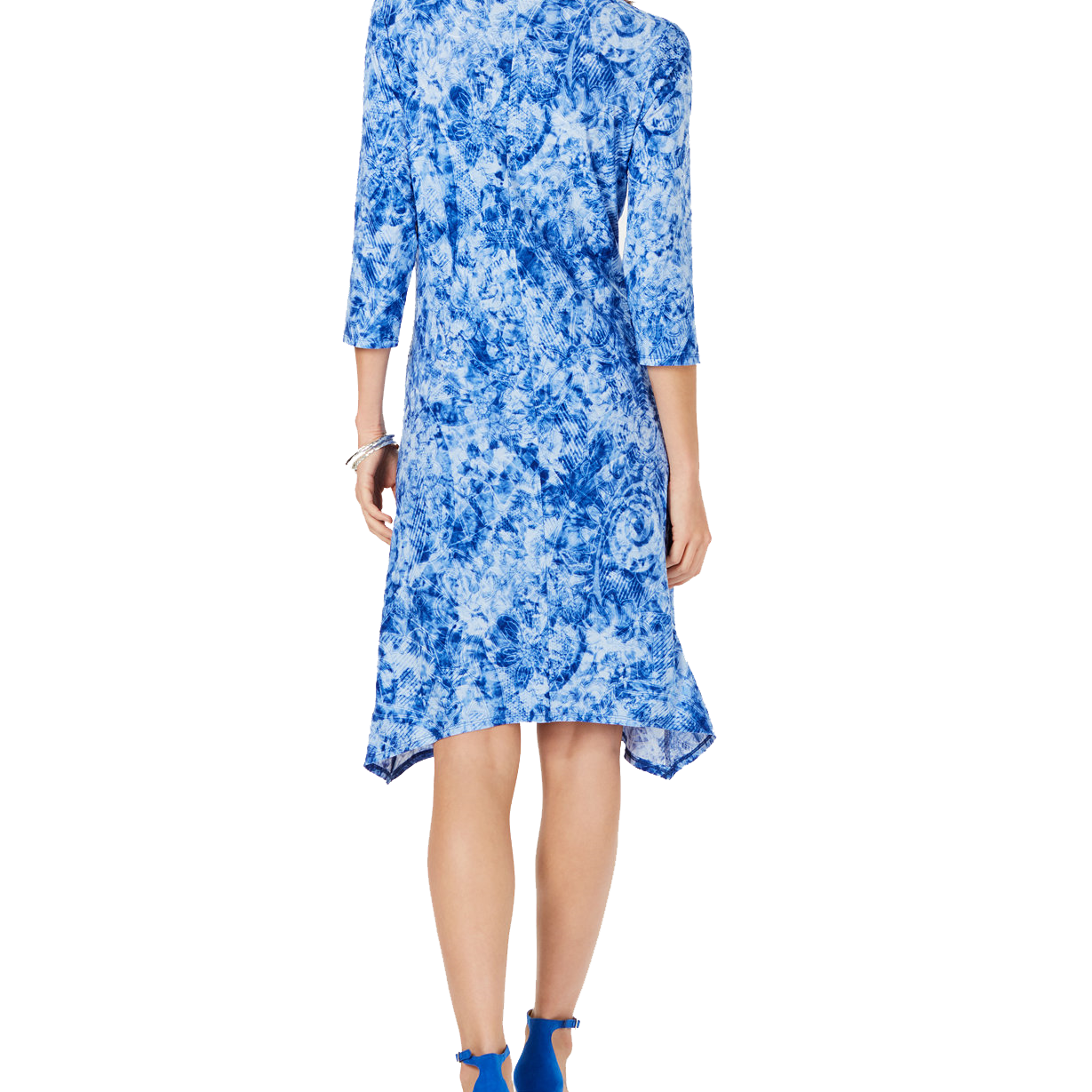 NY Collection Women Petite Embellished Tie Dyed Dress