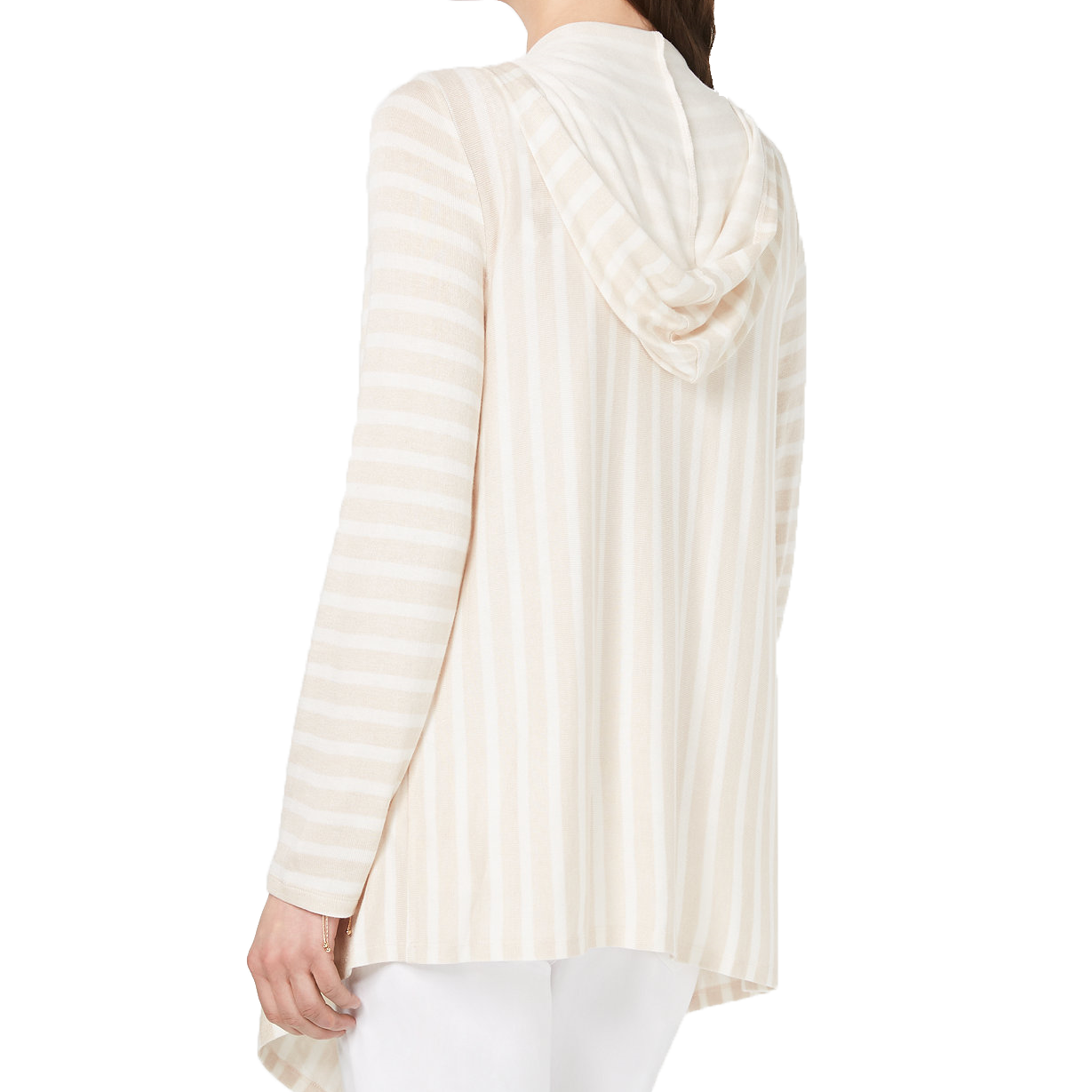 Style & Co Women Striped Hooded Completer Cardigan