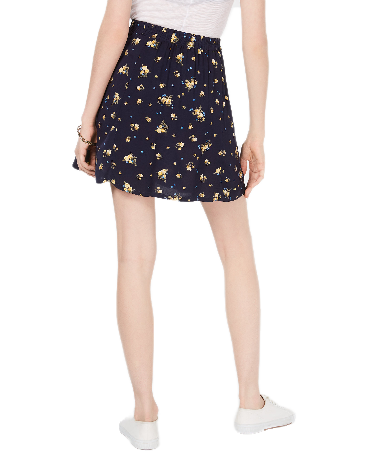 Ultra Flirt Juniors Floral Print Mini Skirt