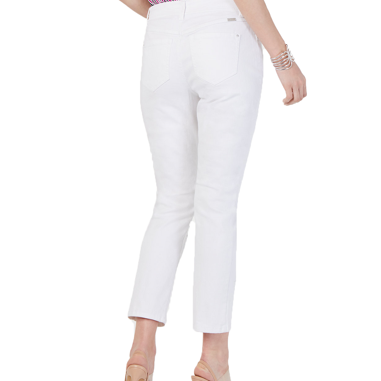 INC International Concepts Women Eyelet Cropped Boyfriend Jeans
